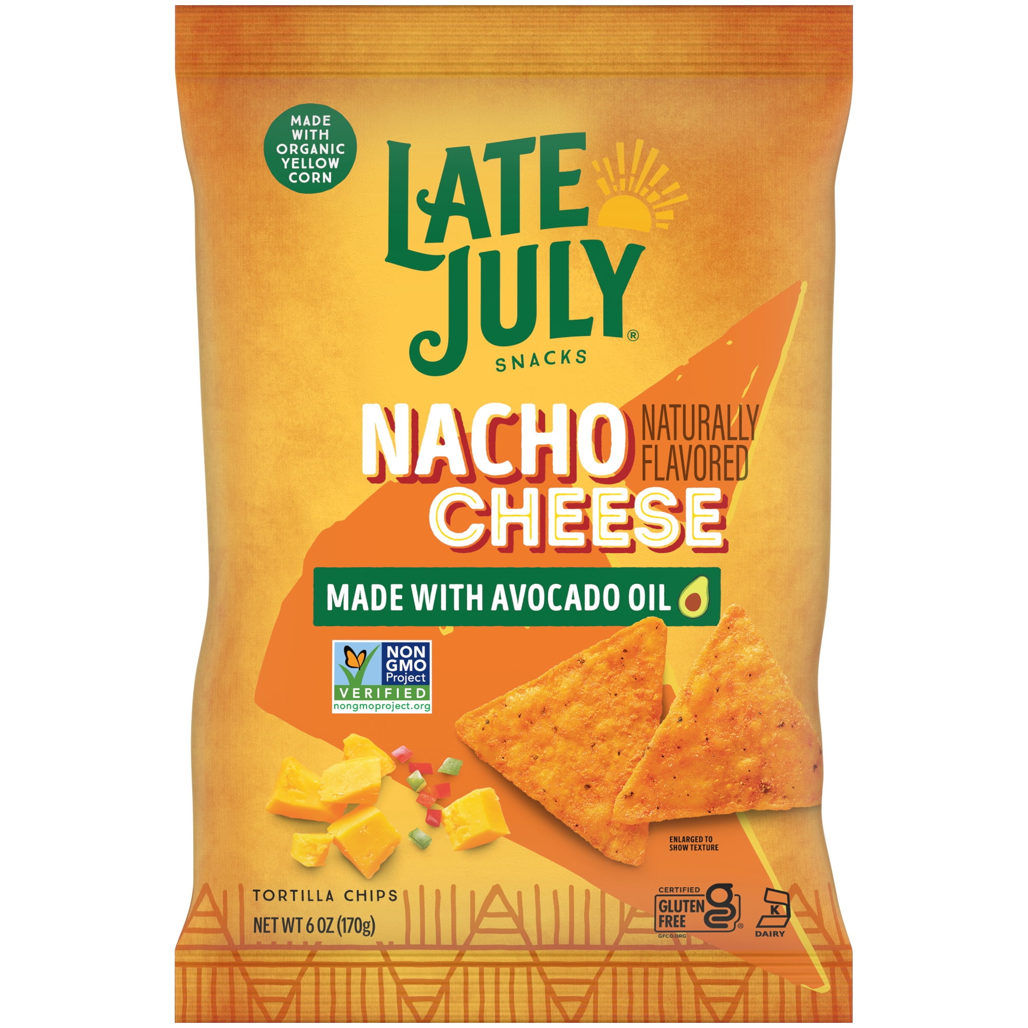 Late July Nacho Cheese Tortilla Chips, 6 oz Bag