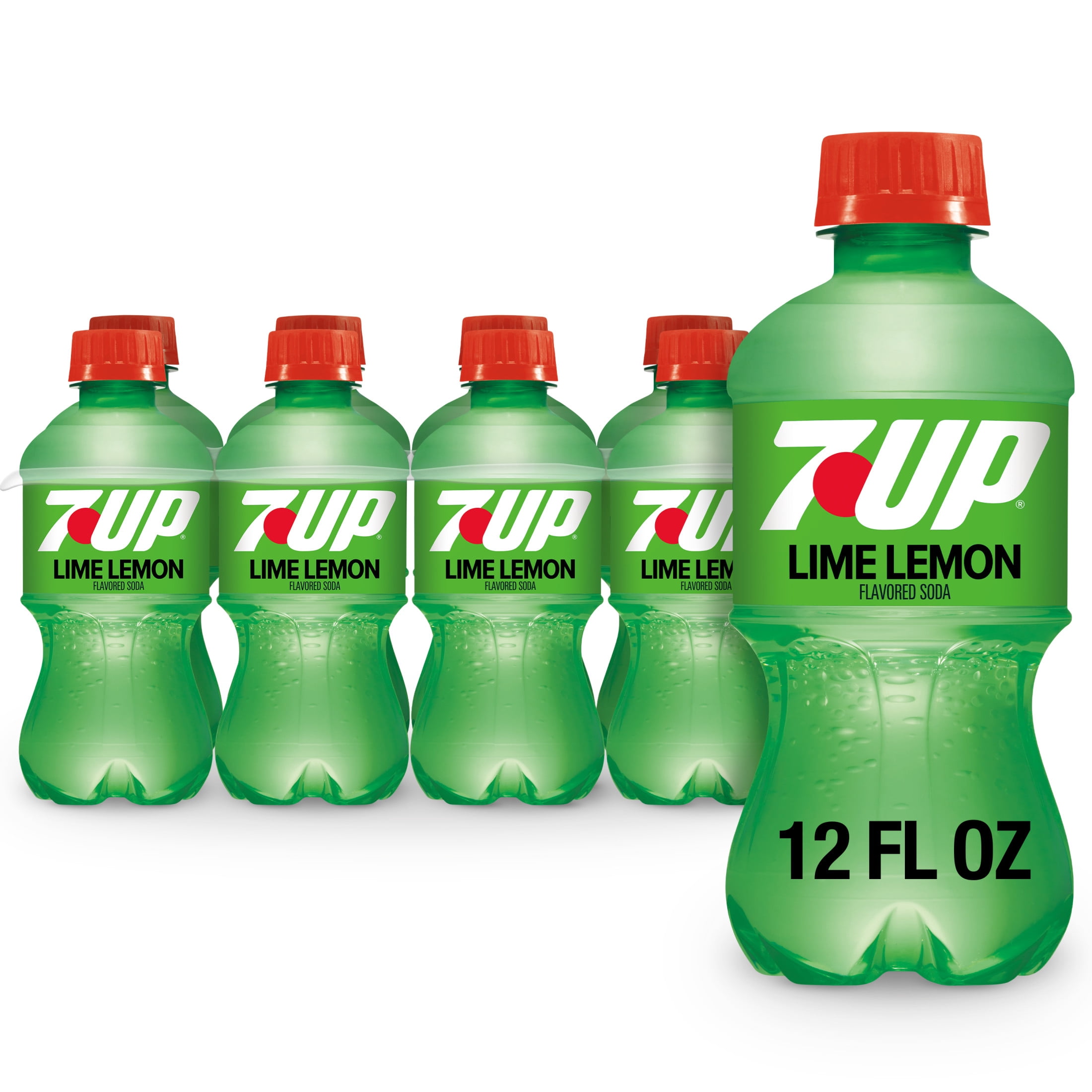 7UP Caffeine Free Lime Lemon Soda Pop, 12 fl oz, 8 Pack Bottles