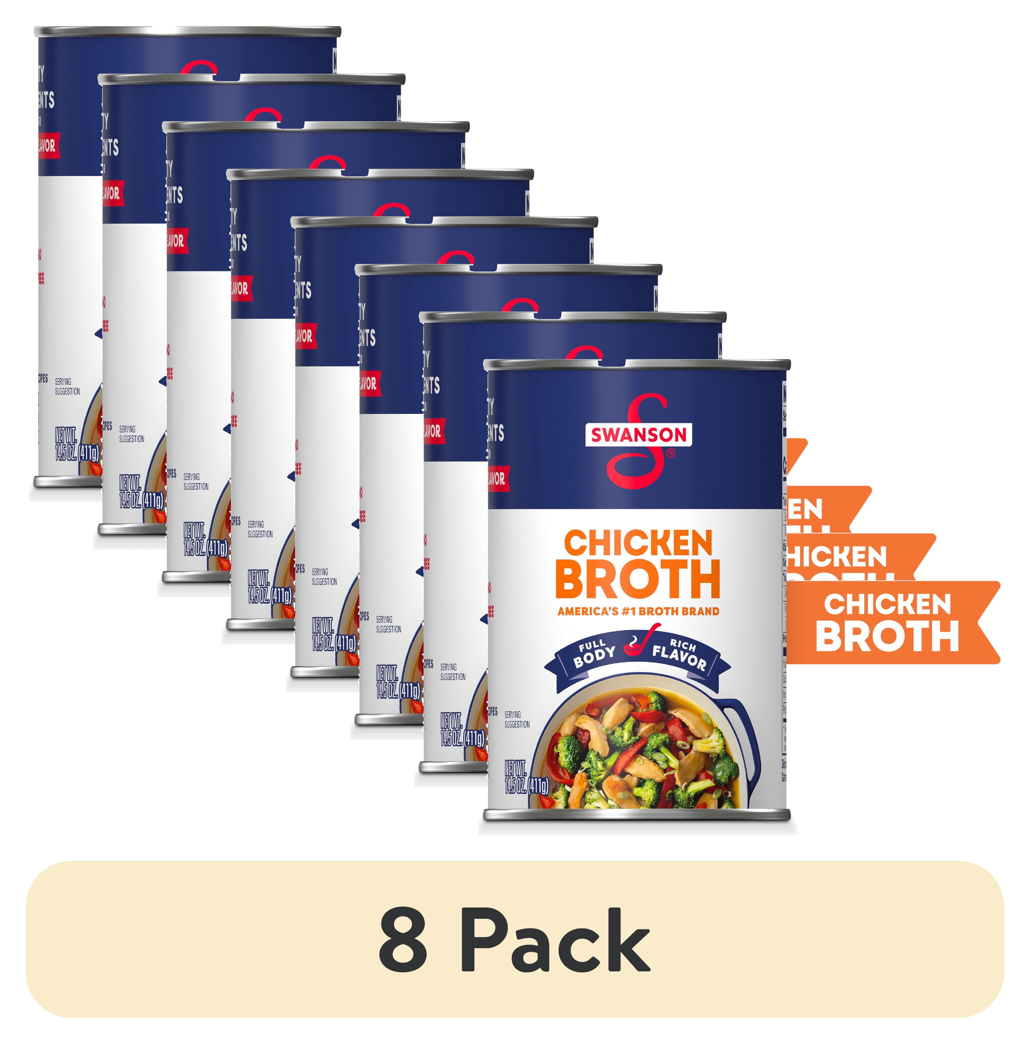 (8 pack) Swanson Chicken Broth, 14.5 oz Can