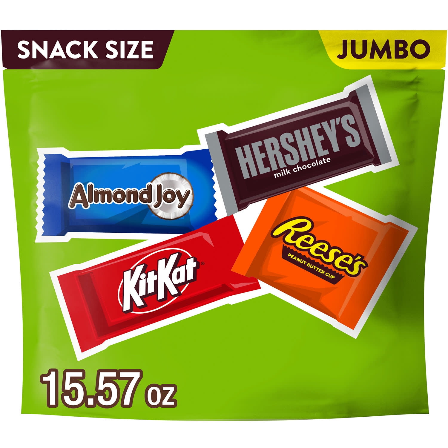 Hershey Assorted Chocolate Flavored Snack Size Candy, Variety Jumbo Pack 15.57 oz