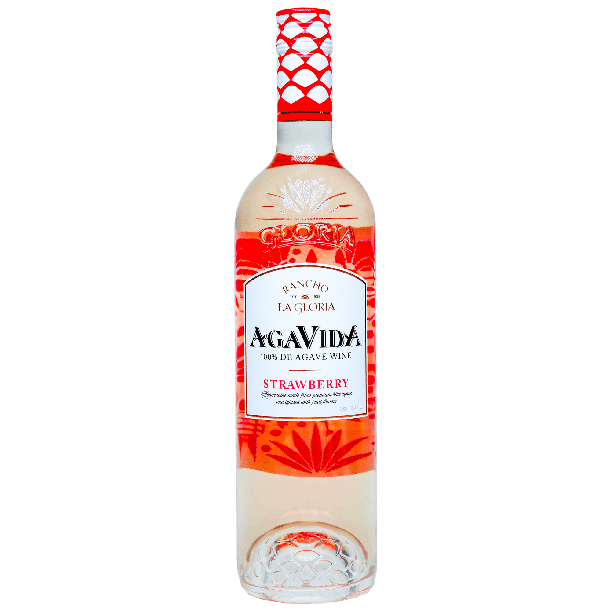 AgaVida Strawberry Wine 750ml 5% ABV Refreshing Bubbly Drink