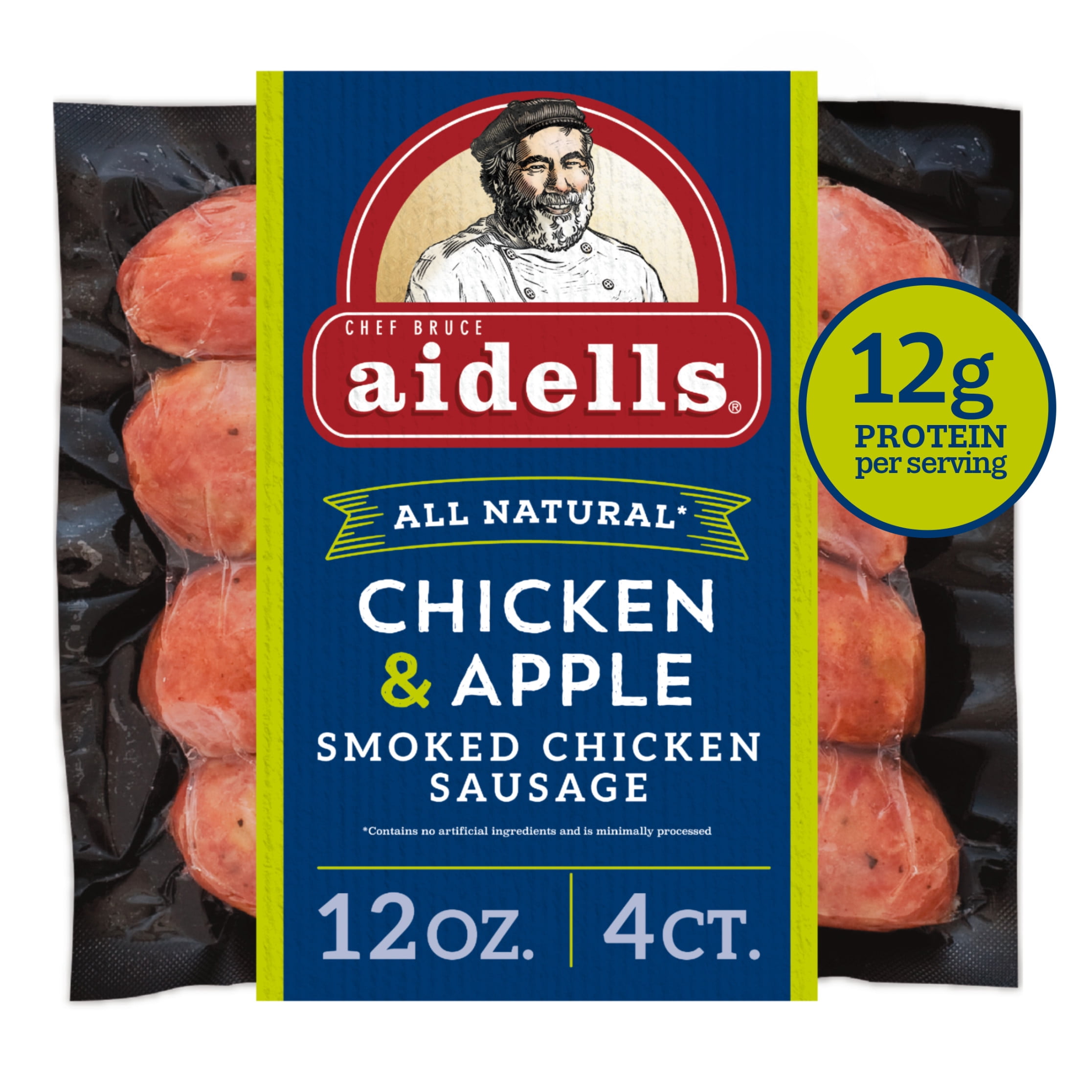 Aidells Chicken & Apple Smoked Chicken Sausage Links, 12 oz, 4 Count