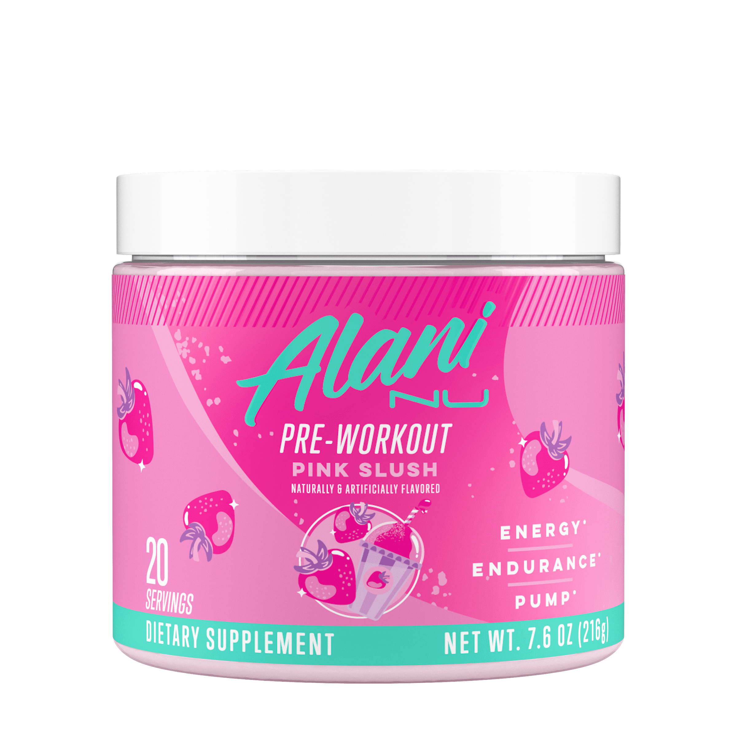Alani Nu Pre-workout Powder, Pink Slush, 20 Servings, 200mg Caffeine