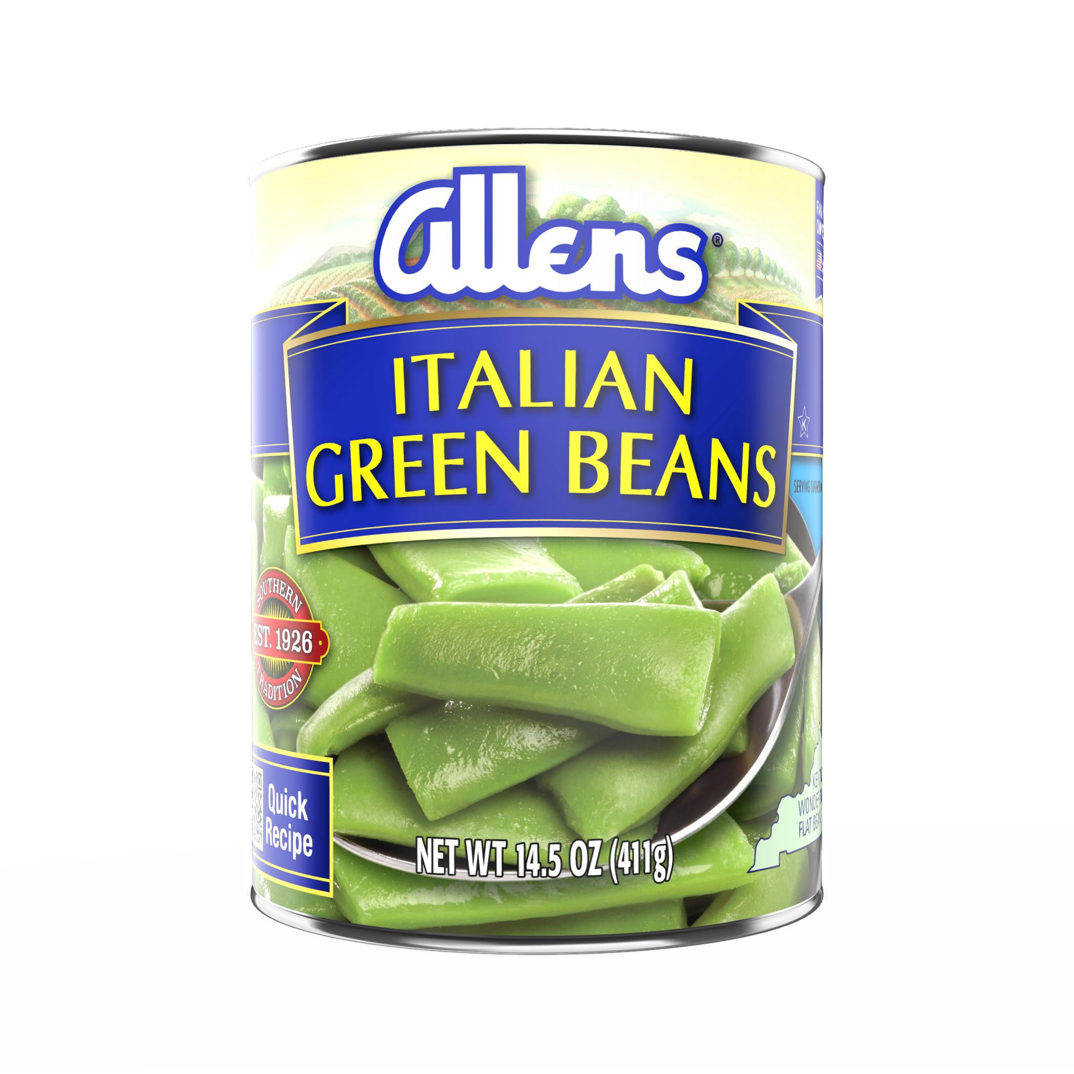 Allens Italian Green Beans, Canned Vegetables, 14.5 oz