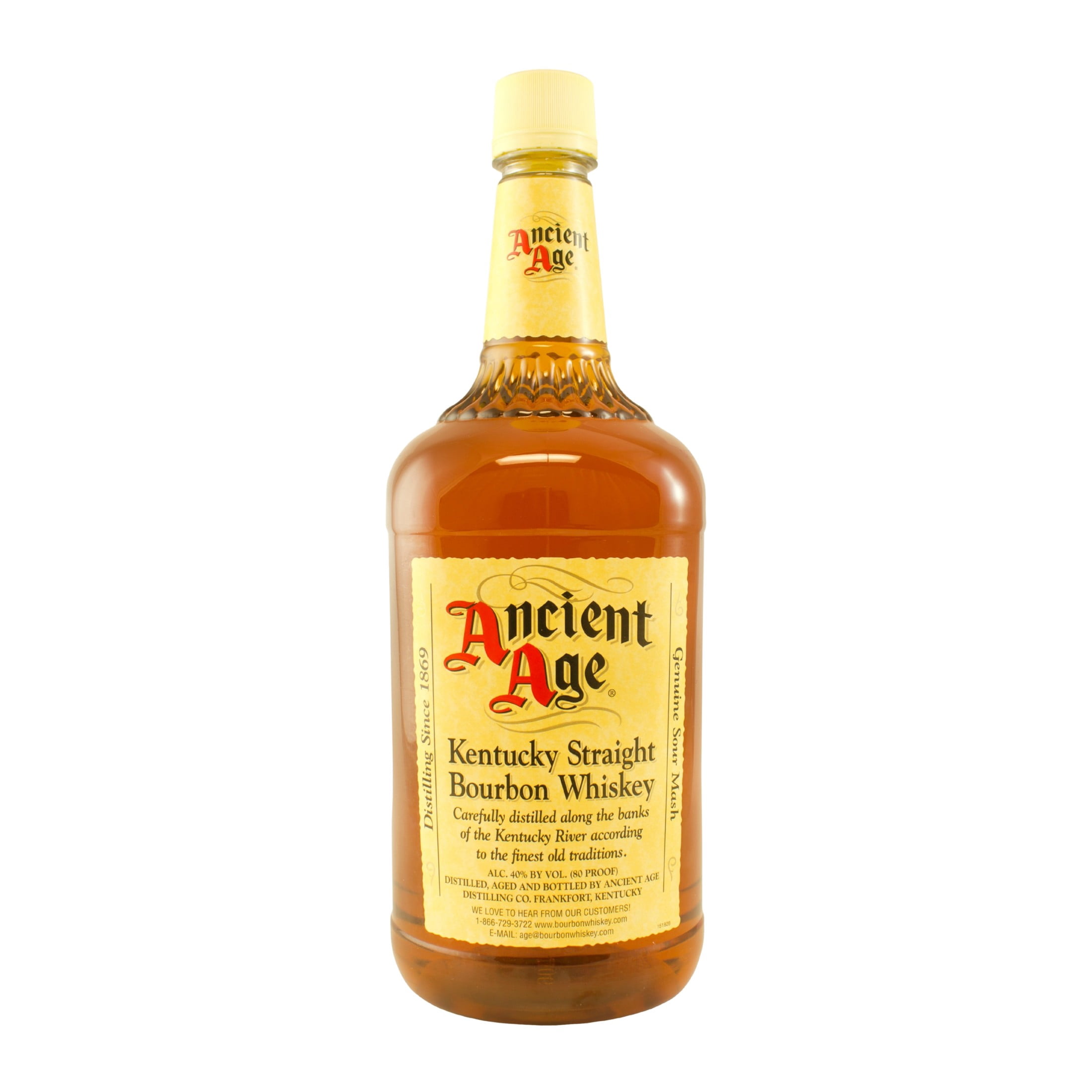 Ancient Age Kentucky Straight Bourbon Plastic Bottle, 1.75L, 80 Proof (40% ABV)