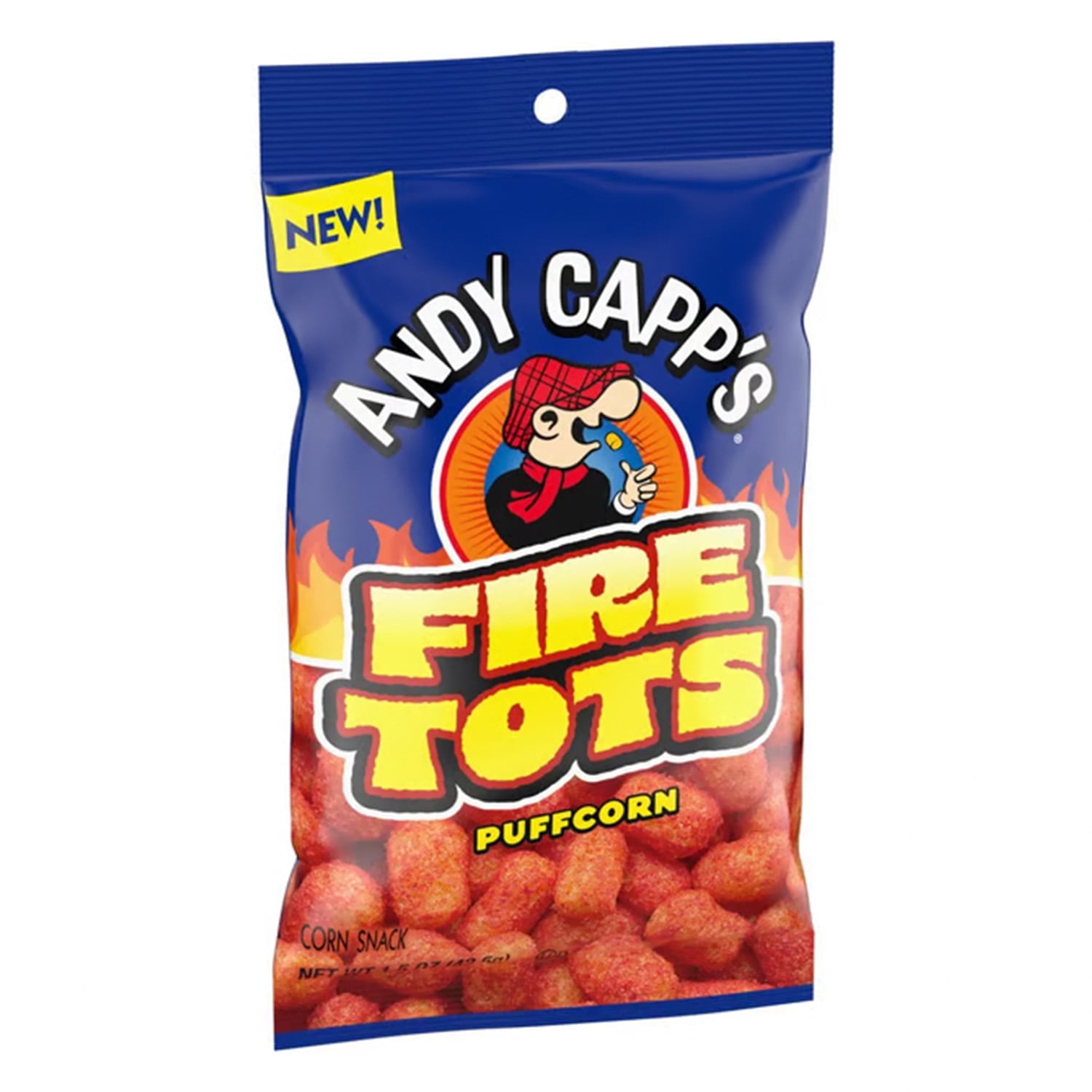 Andy Capp's Fire Tots, Puffcorn Snack, 1.5 oz.