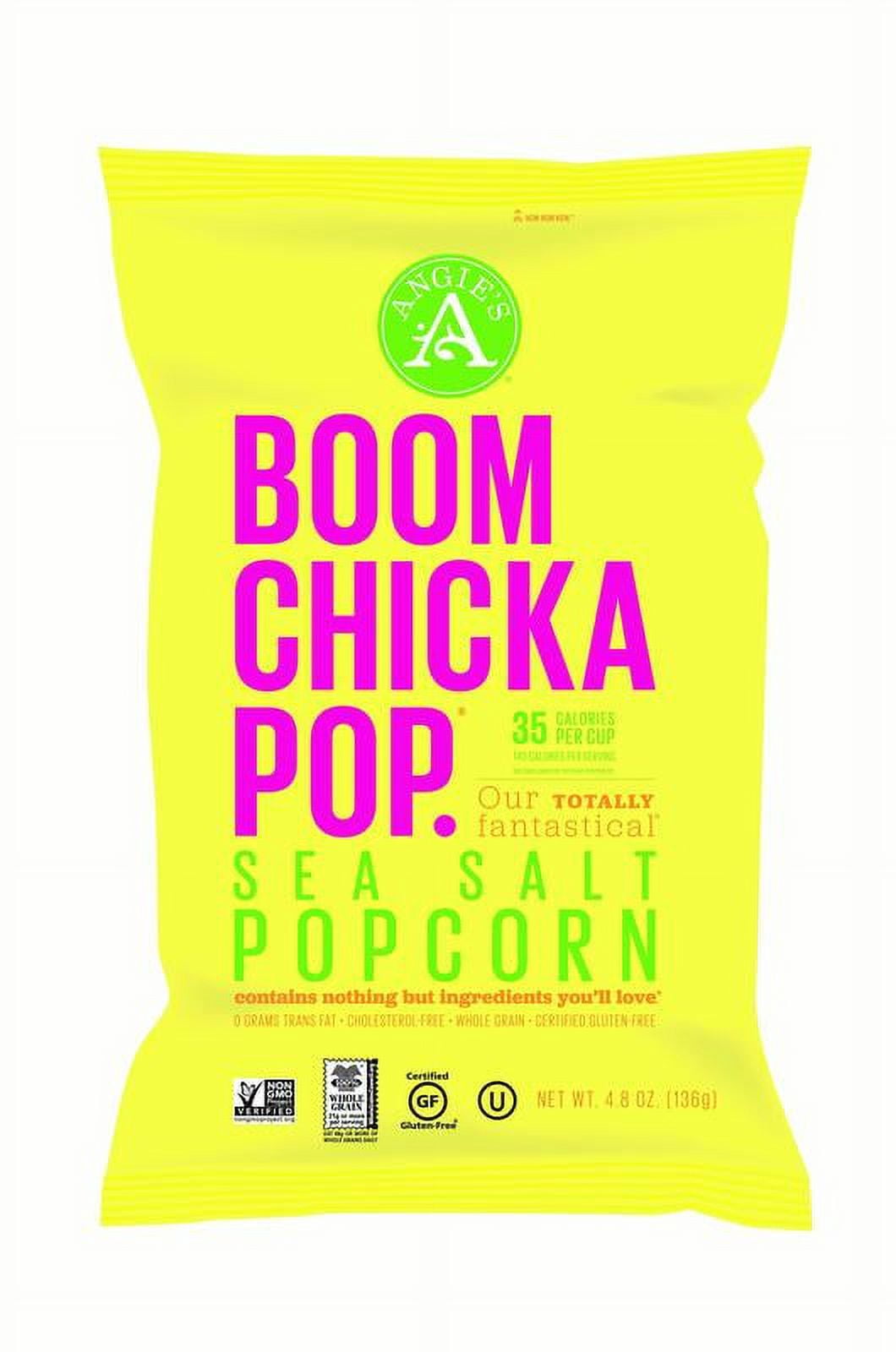 Angies BOOMCHICKAPOP Sea Salt Popcorn, 4.8 Ounce Bag