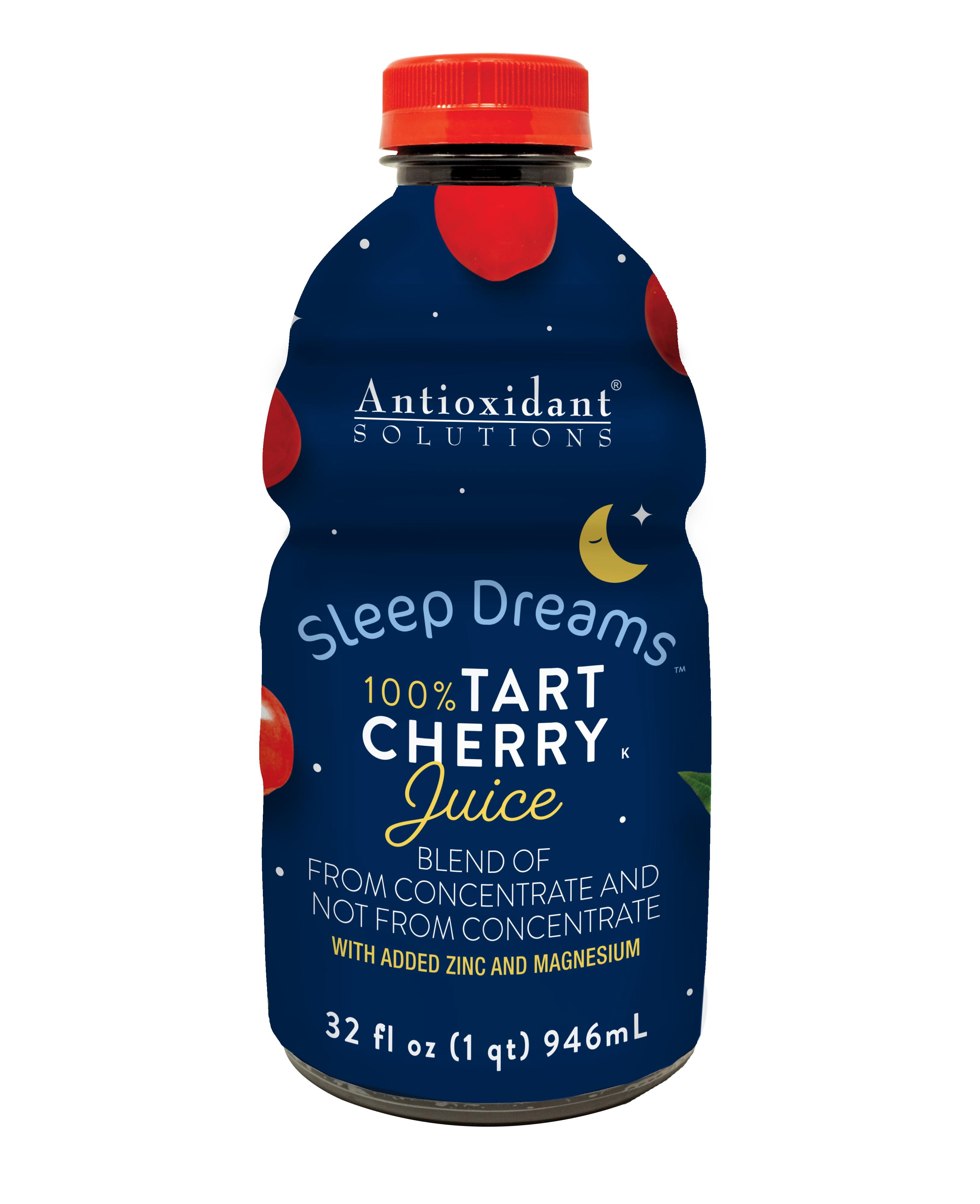 Sleep Dreams 100% Tart Cherry Juice not from concentrate with added zinc and magnesium, 32 fl oz
