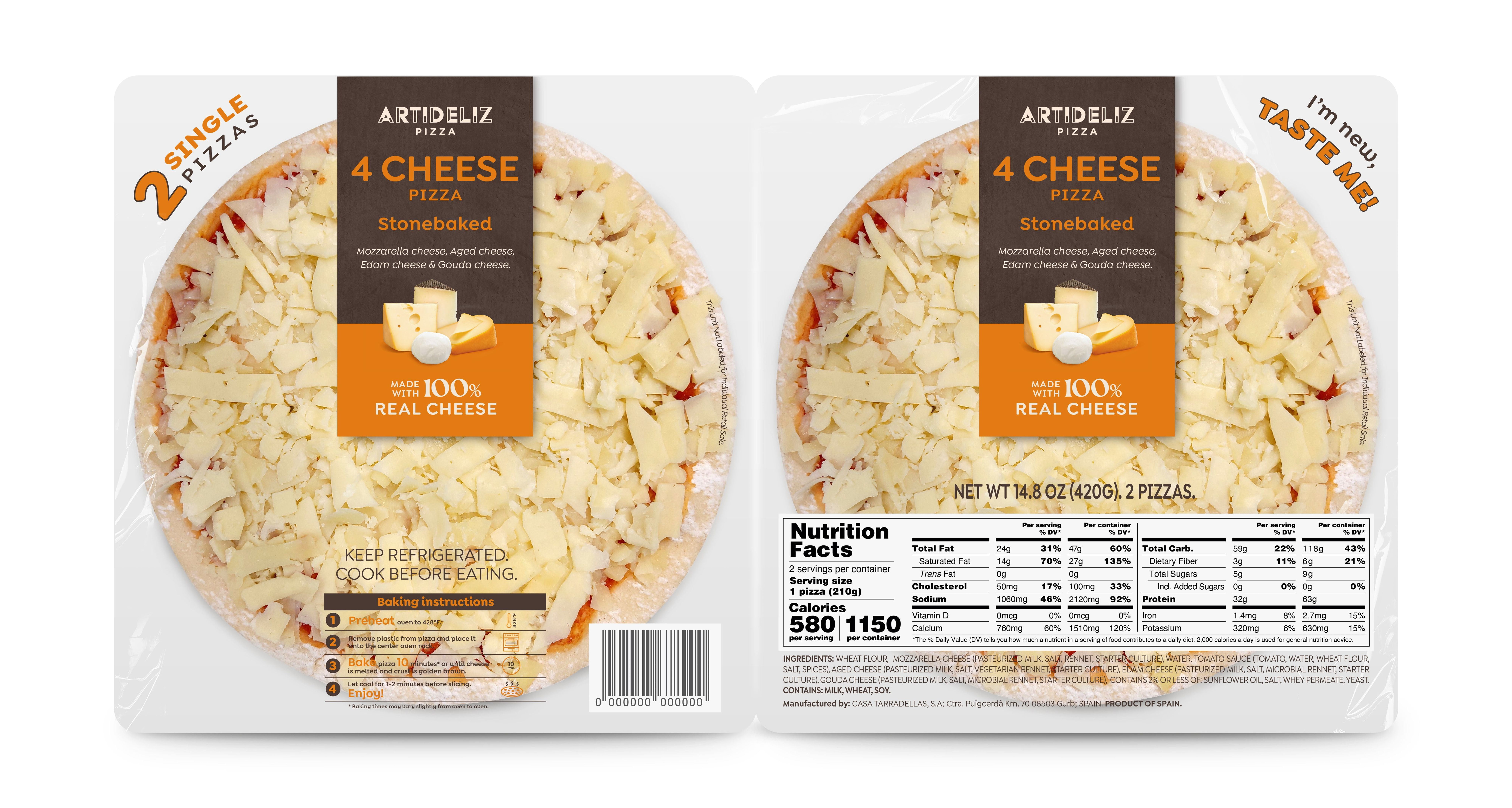 Artideliz 4 Cheese Pizza Twin Pack - ready to bake