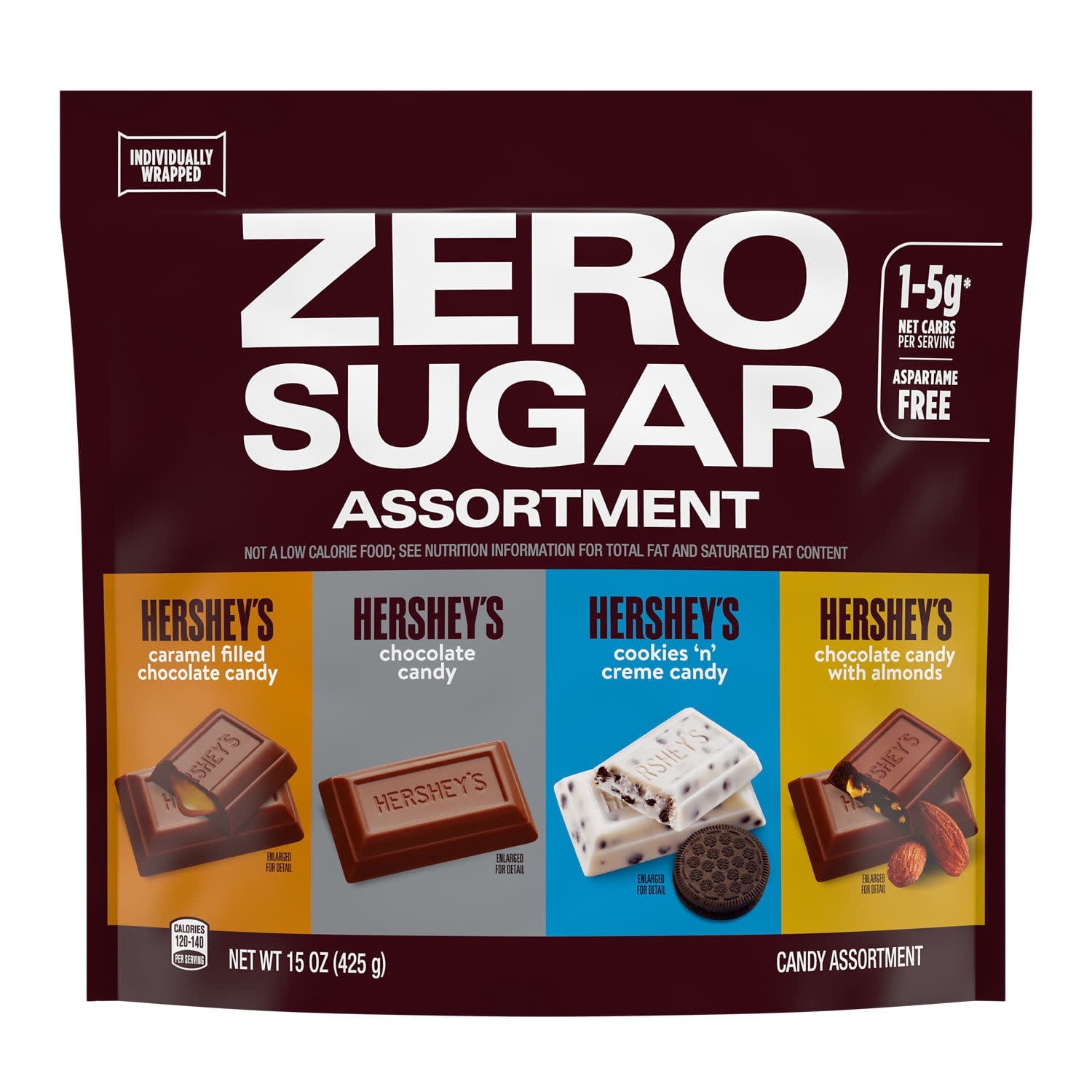 Hershey's Zero Sugar Assorted Candy Bag, 15 oz