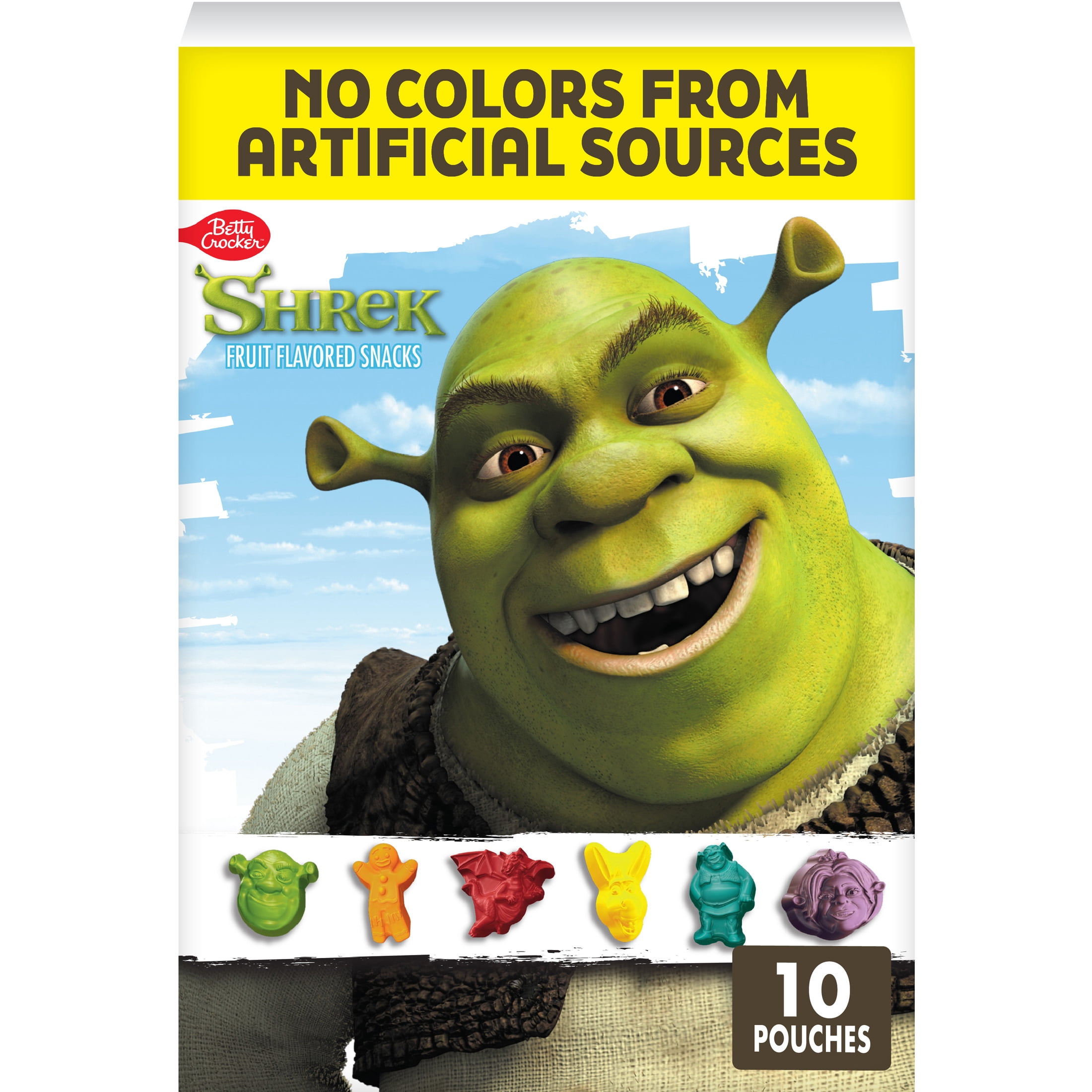 Shrek Fruit Flavored Snacks, Gluten Free, 10 Count, 8 oz