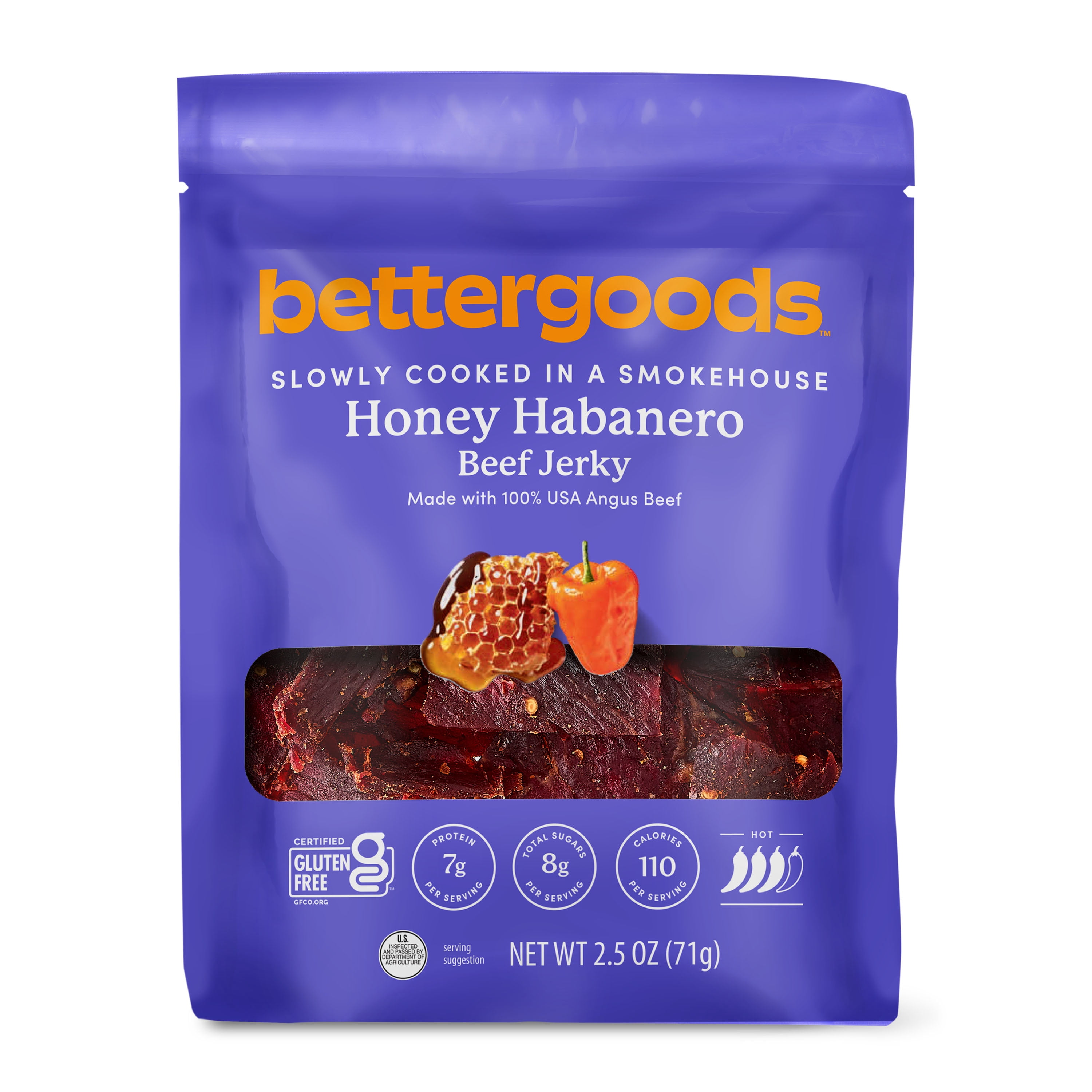 bettergoods Honey Habanero Beef Jerky, 2.5 oz