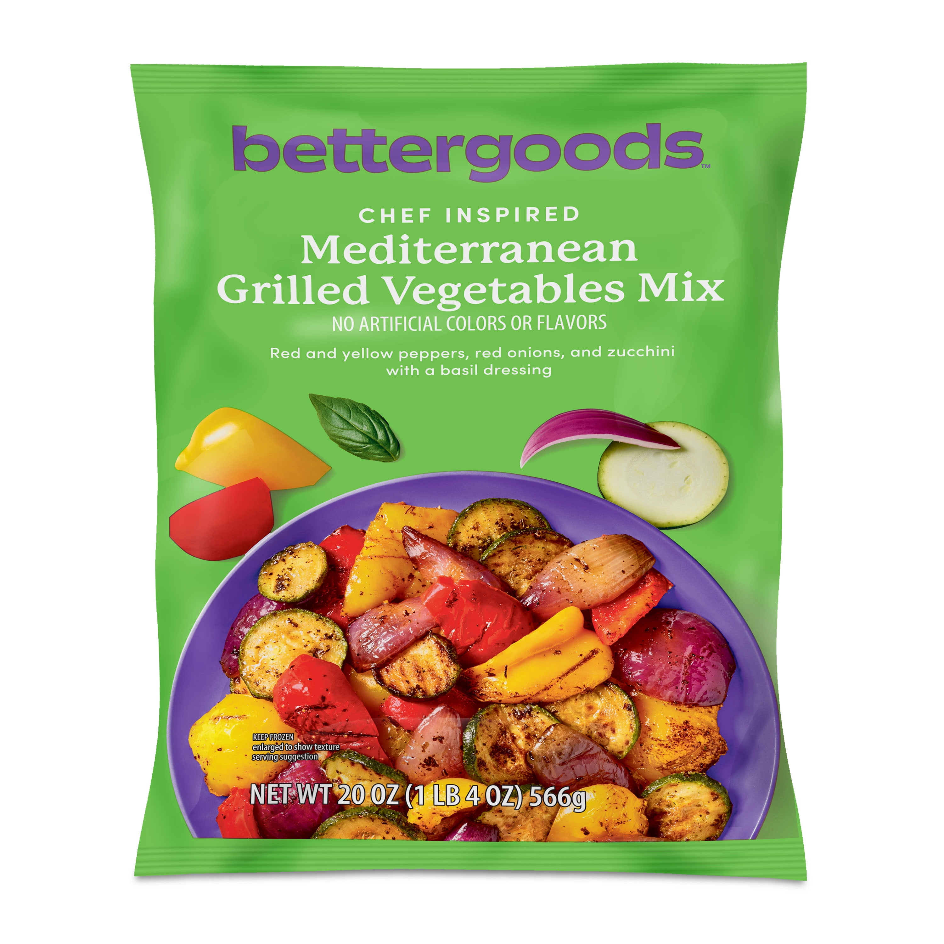 bettergoods Mediterranean Grilled Vegetables Mix, 20 oz (Frozen)