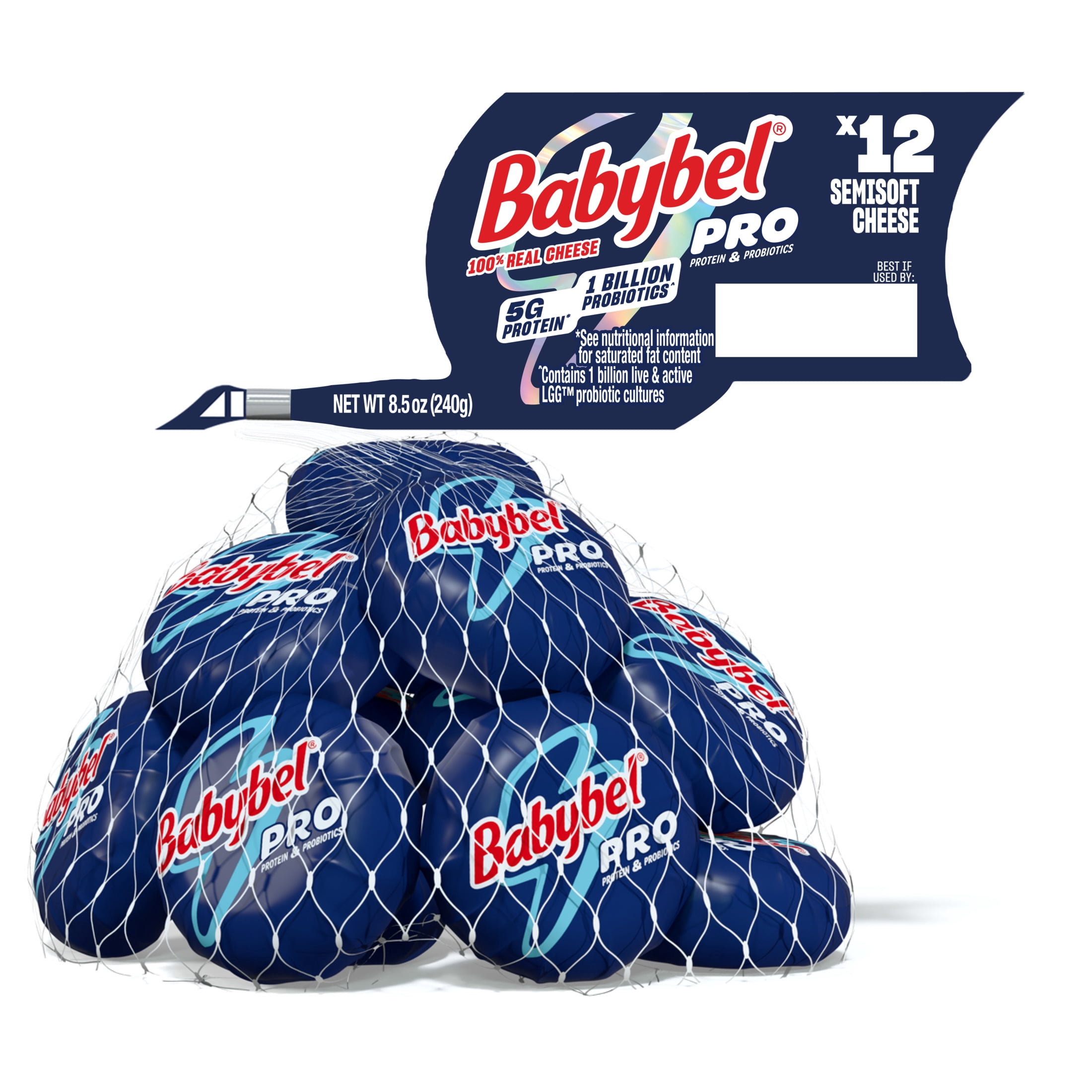 Babybel Pro (Protein + Probiotics) Snack Cheese, 8.5 oz (12 Count)
