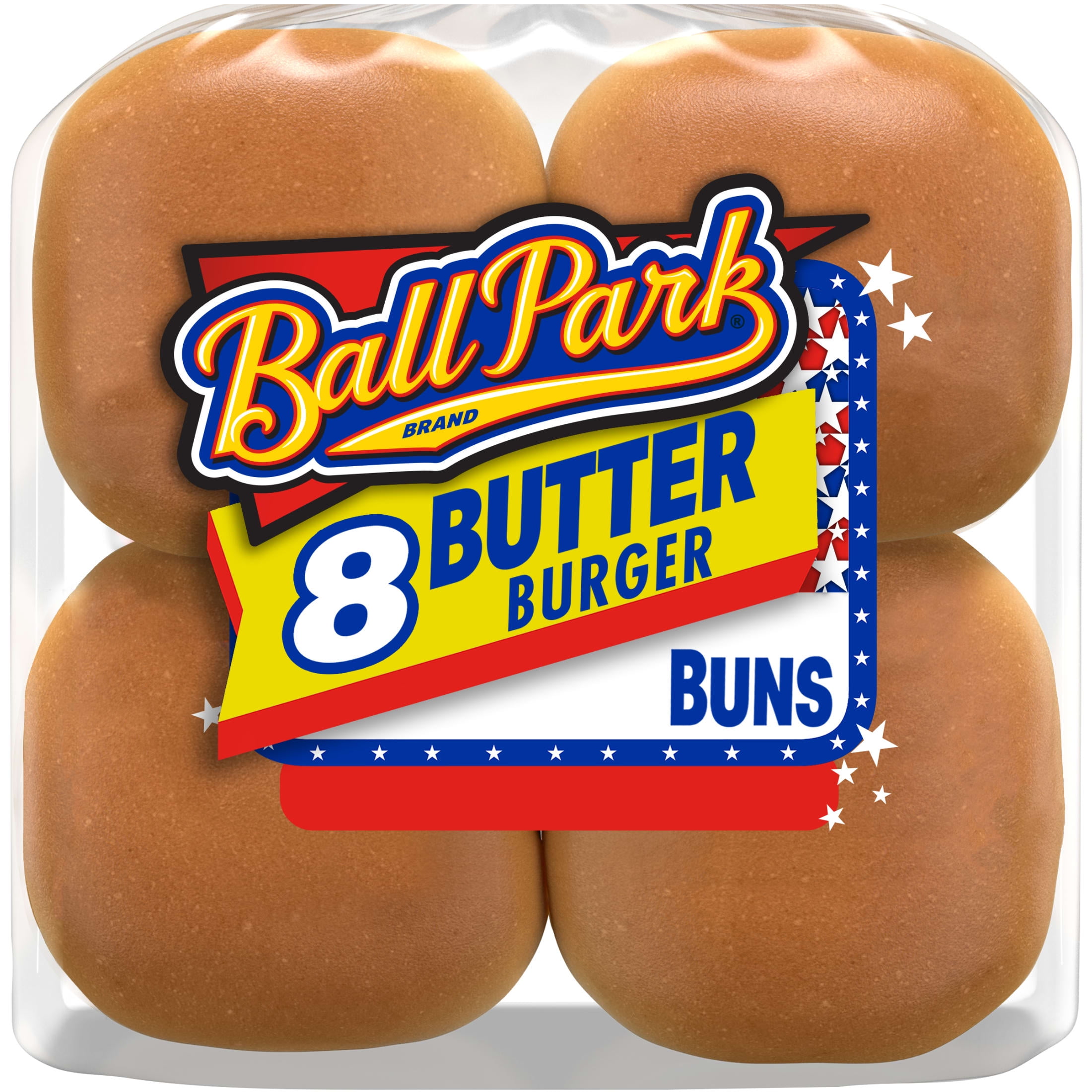Ball Park Butter Hamburger Buns, 8 count, 16 oz
