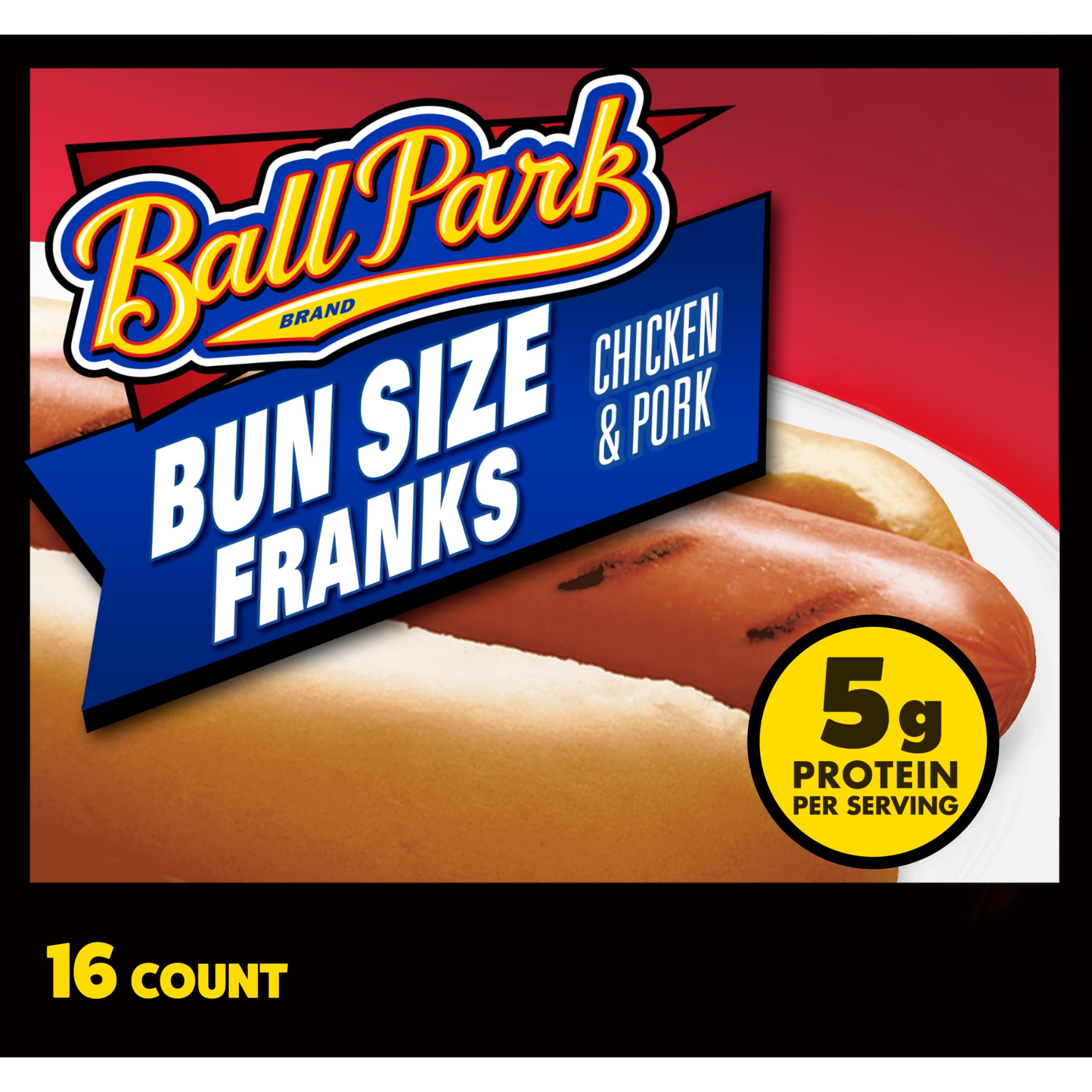 Ball Park Classic Bun Size Hot Dogs, 30 oz, 16 Count