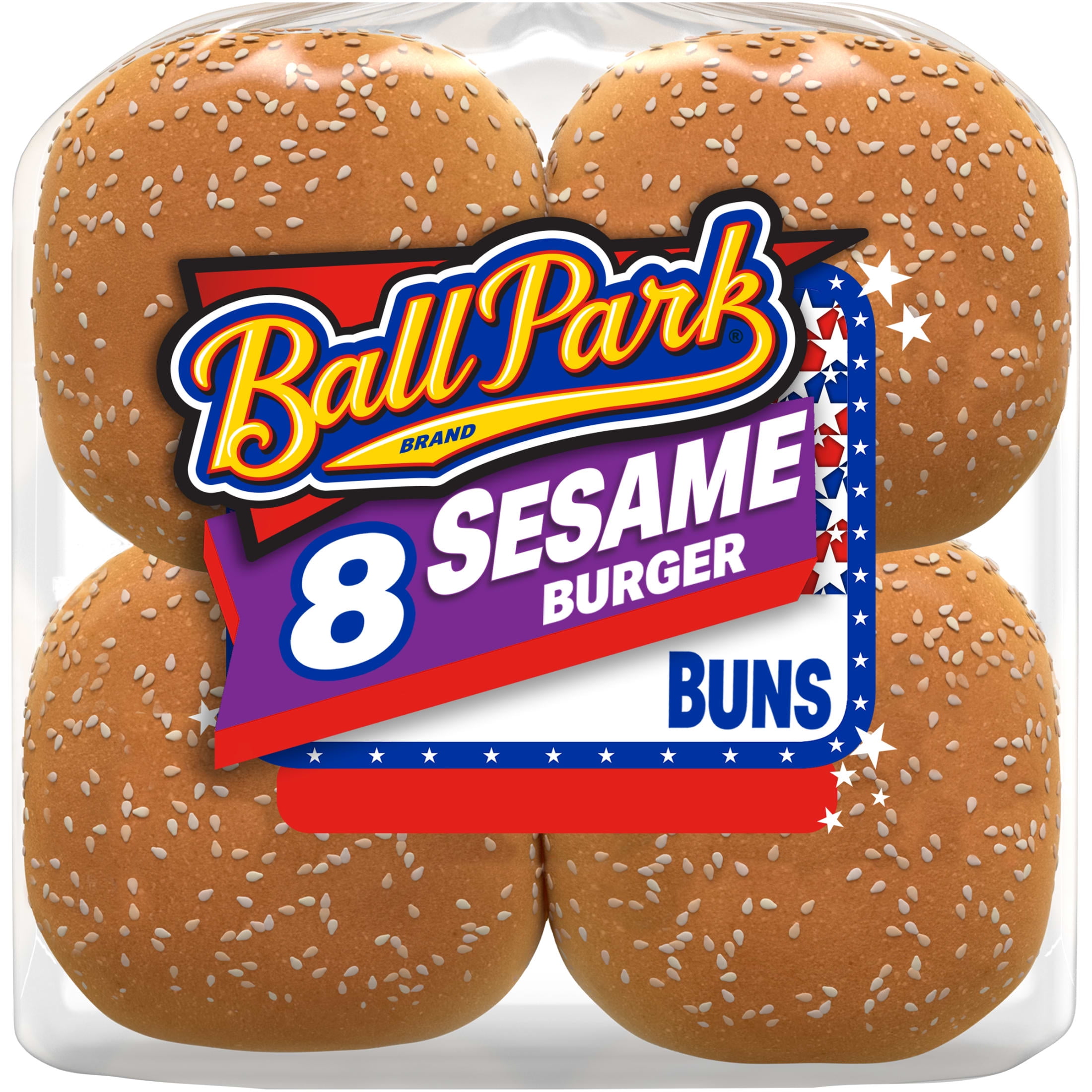 Ball Park Sesame Seed Burger Buns, 8 count, 16 oz