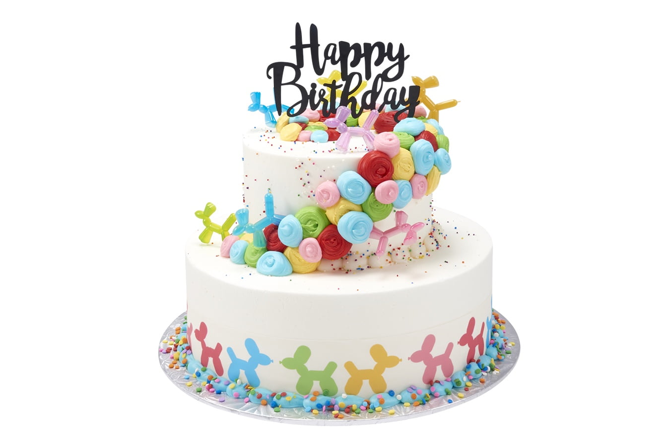Balloon Animals Two Tier Cake