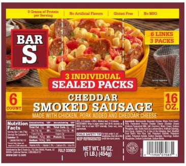 Bar-S FP Cheddar Smoked Sausage