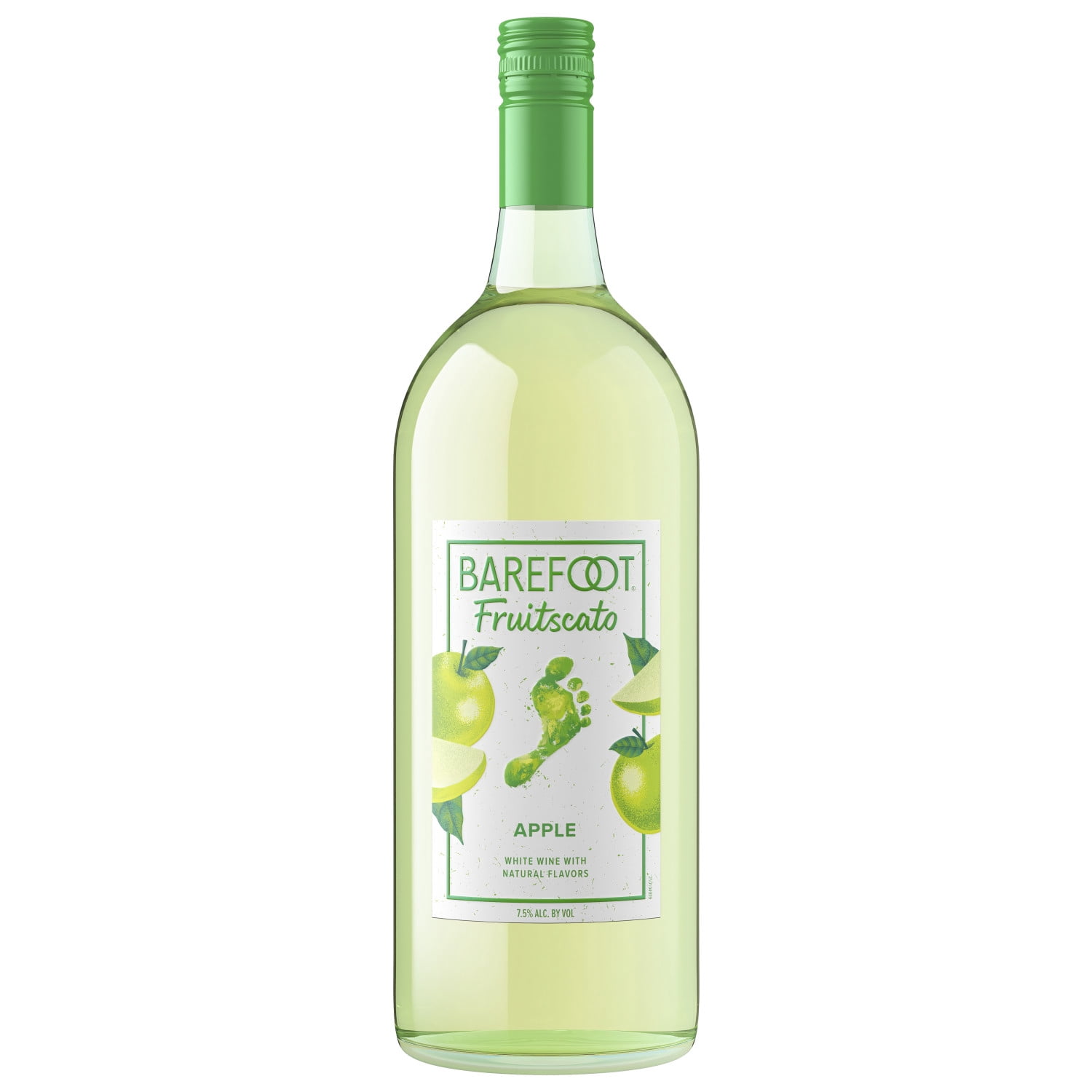 Barefoot Fruitscato Apple Moscato White Wine, 1.5L Bottle, 7.5% ABV