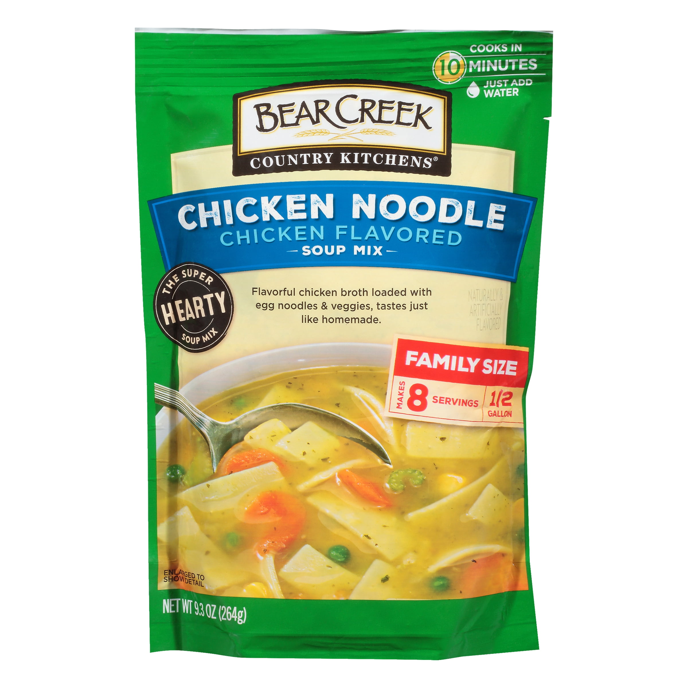Bear Creek Country Kitchens Chicken Noodle Soup Mix, 8 Serving, 9.3 oz Pouch