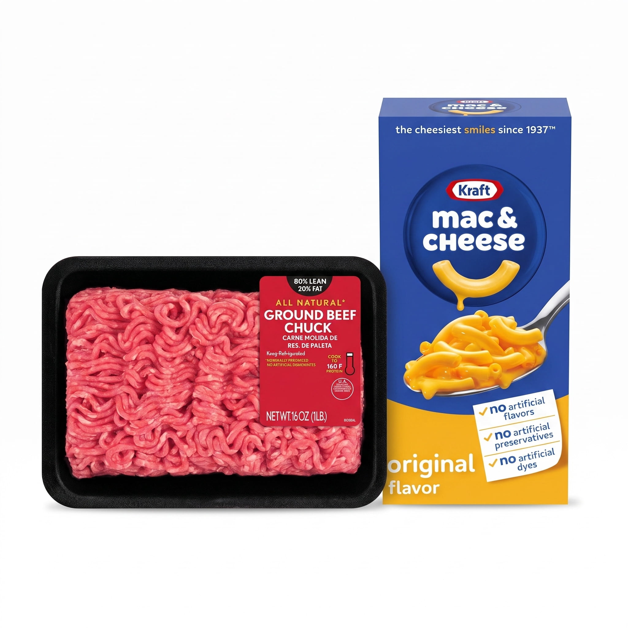 Beef Mac & Cheese Large Skillet Meal