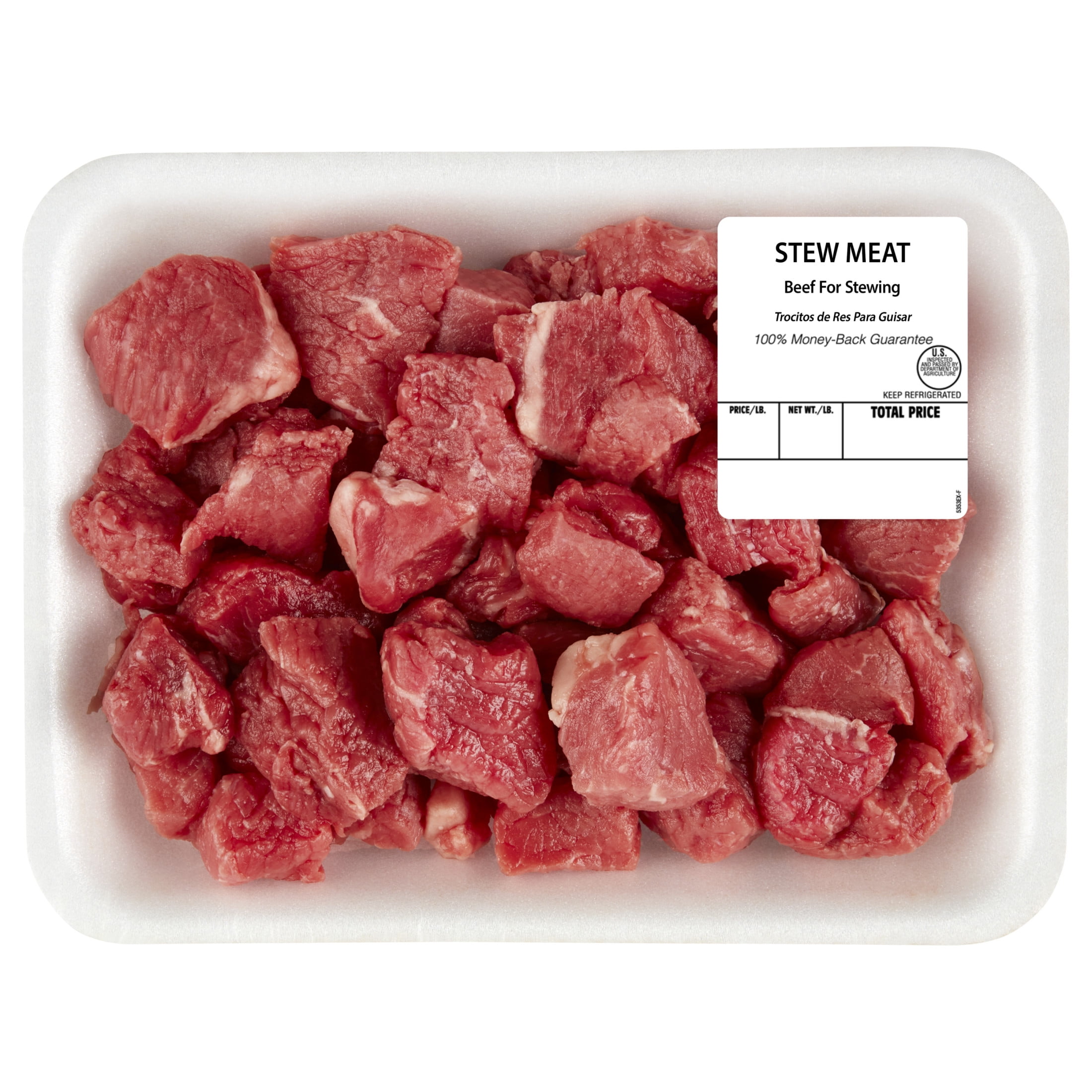 Beef Stew Meat, Tray, Fresh, 0.82 1.25 lbs.