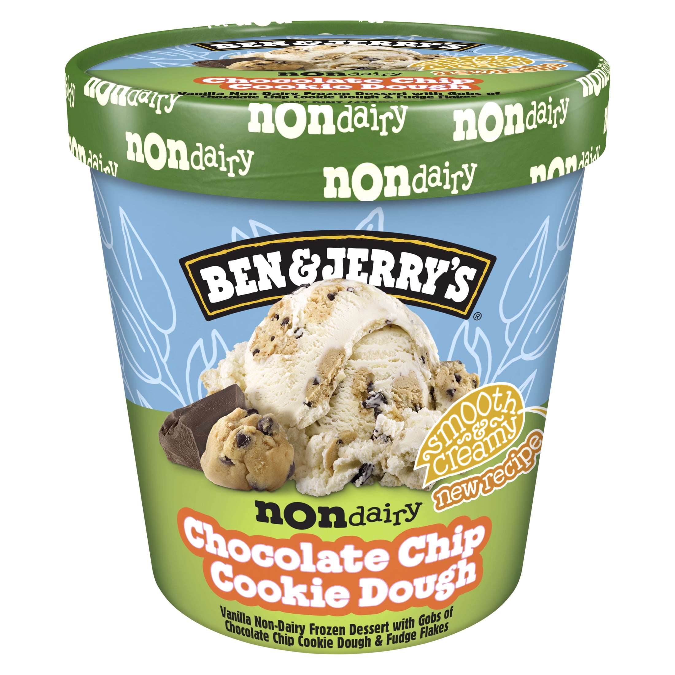 Ben & Jerry's Dairy-Free Chocolate Chip Cookie Dough Ice Cream Pint, 16 fl oz