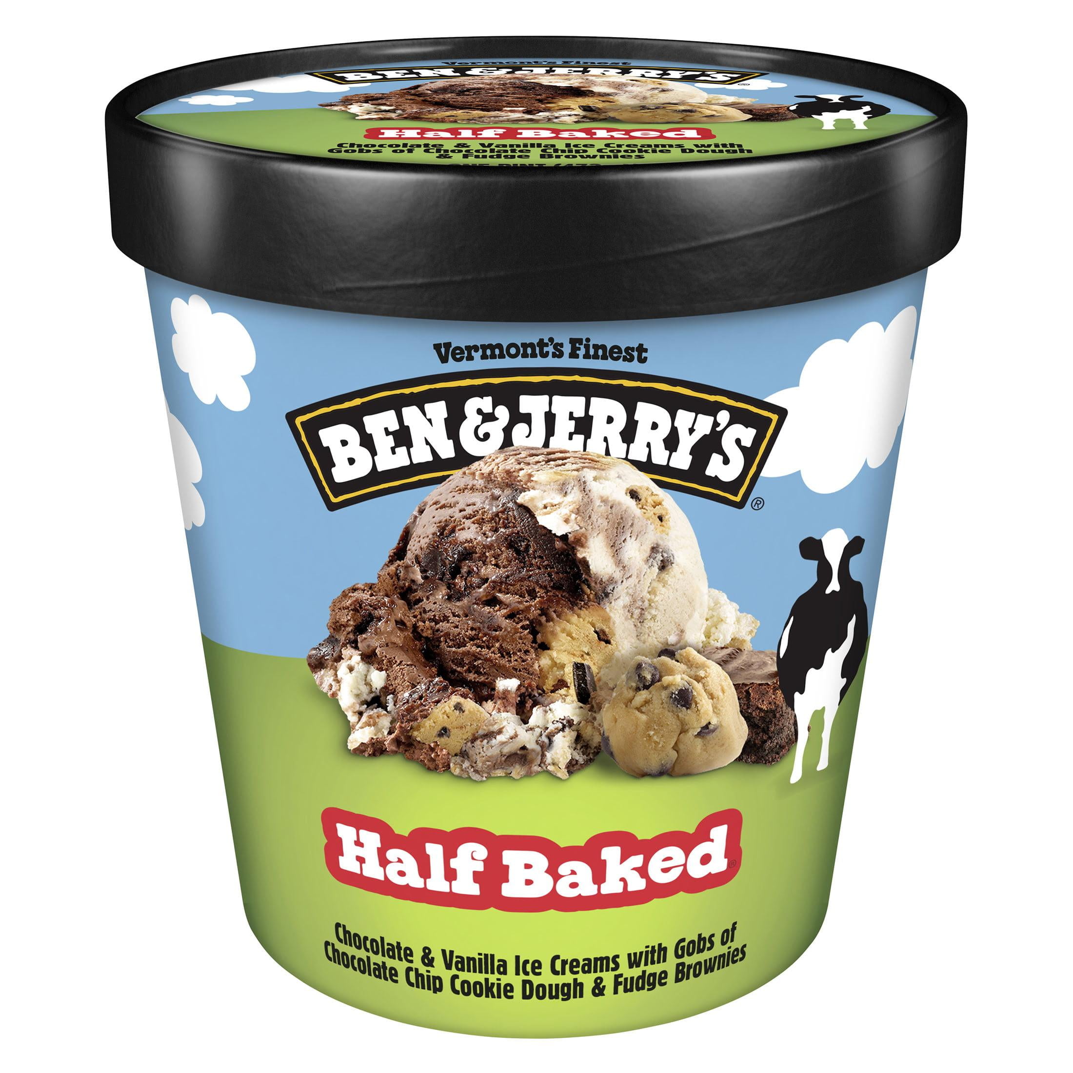 Ben & Jerry's Half Baked Chocolate & Vanilla Ice Cream, 1 pt