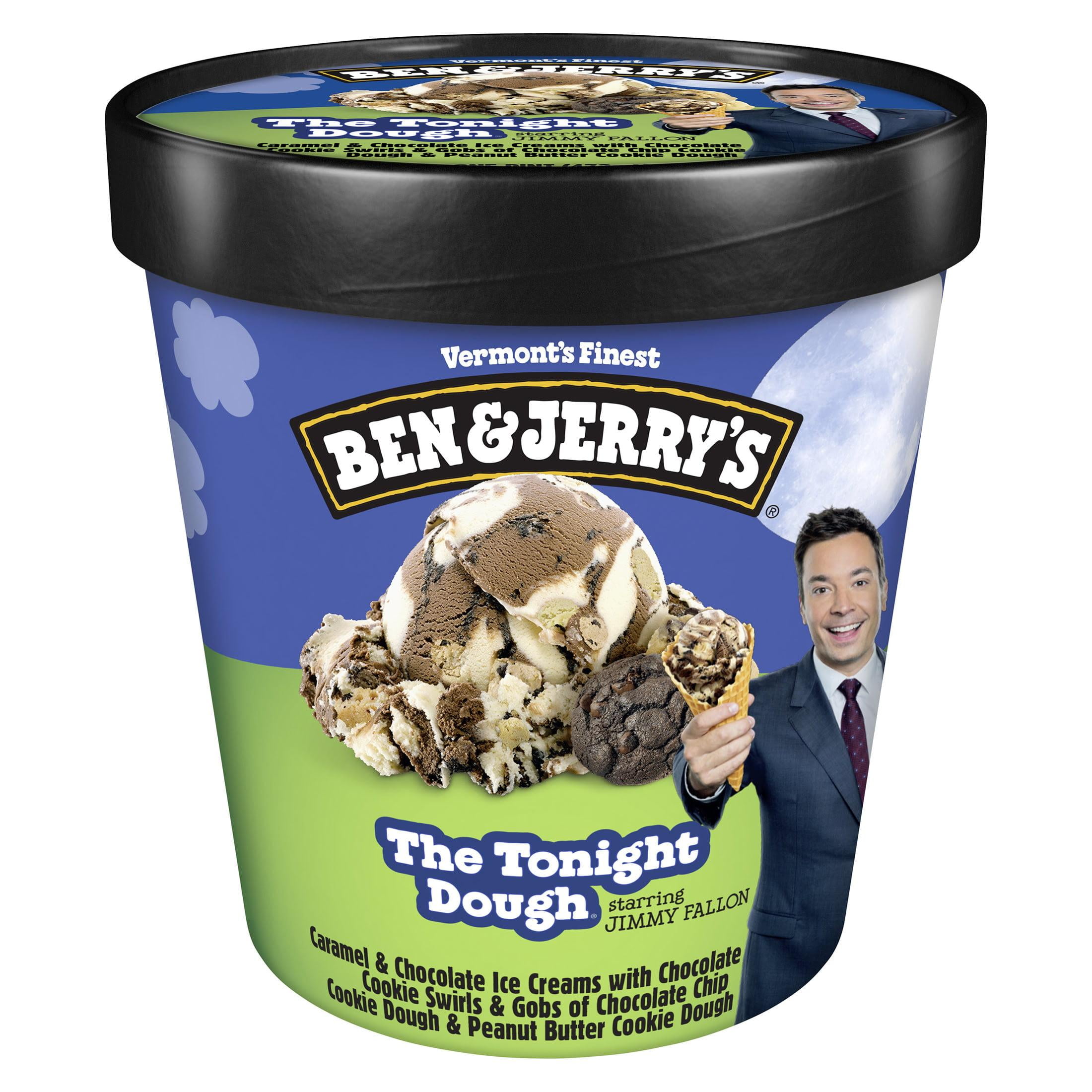Ben & Jerry's The Tonight Dough Chunky Caramel & Chocolate Ice Cream Pint, 16 fl oz