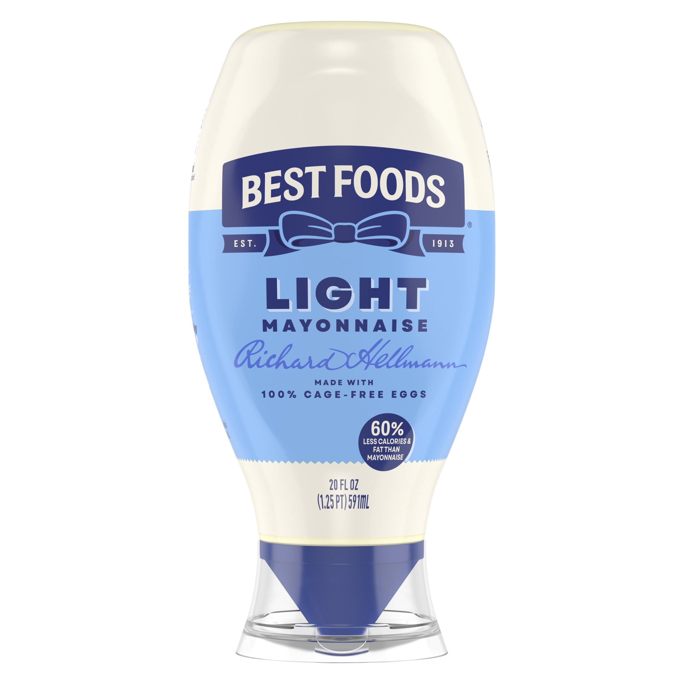 Best Foods Made with Cage Free Eggs Light Mayonnaise, 20 fl oz Bottle