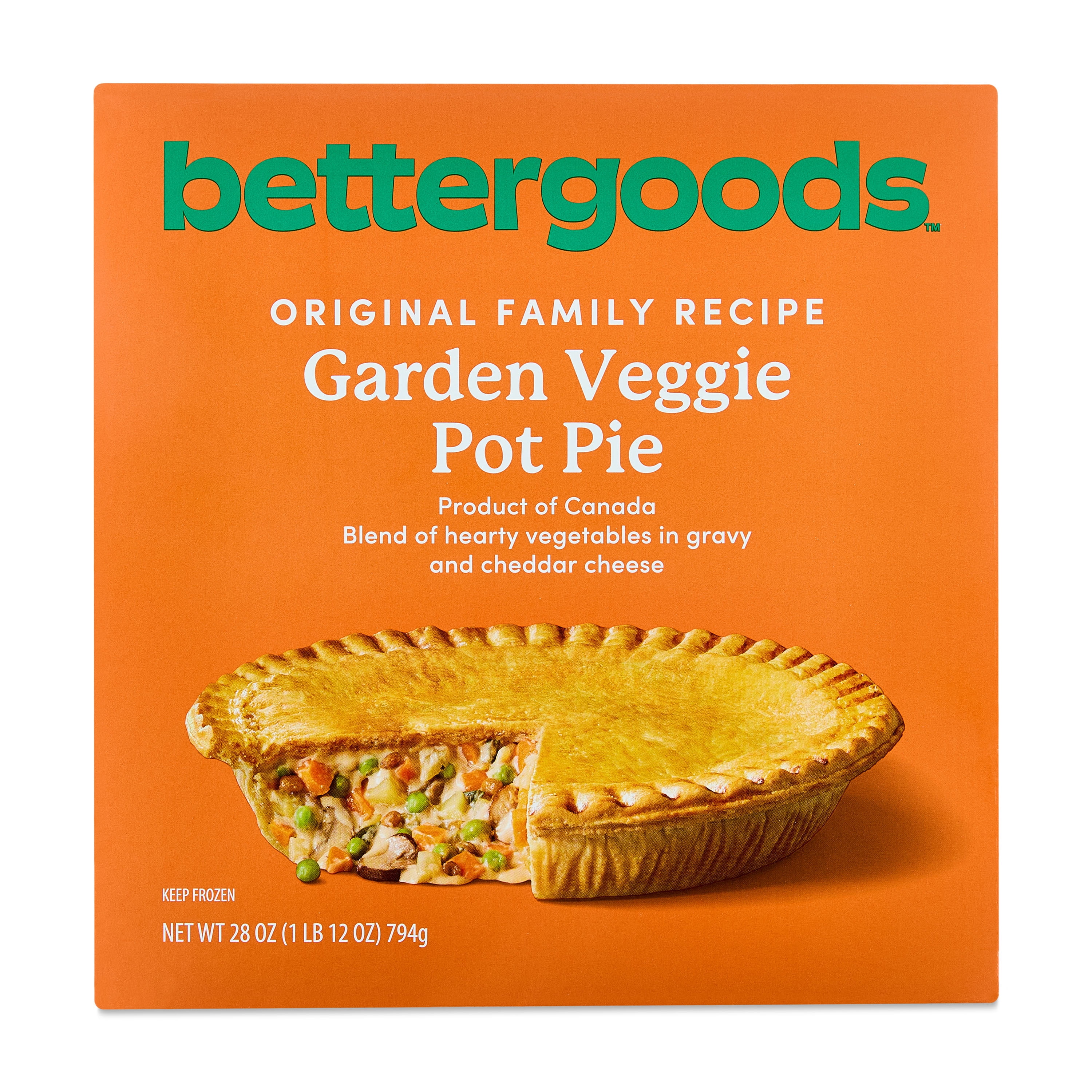 bettergoods Garden Veggie Pot Pie, Large Size Meal, 28 oz (Frozen)