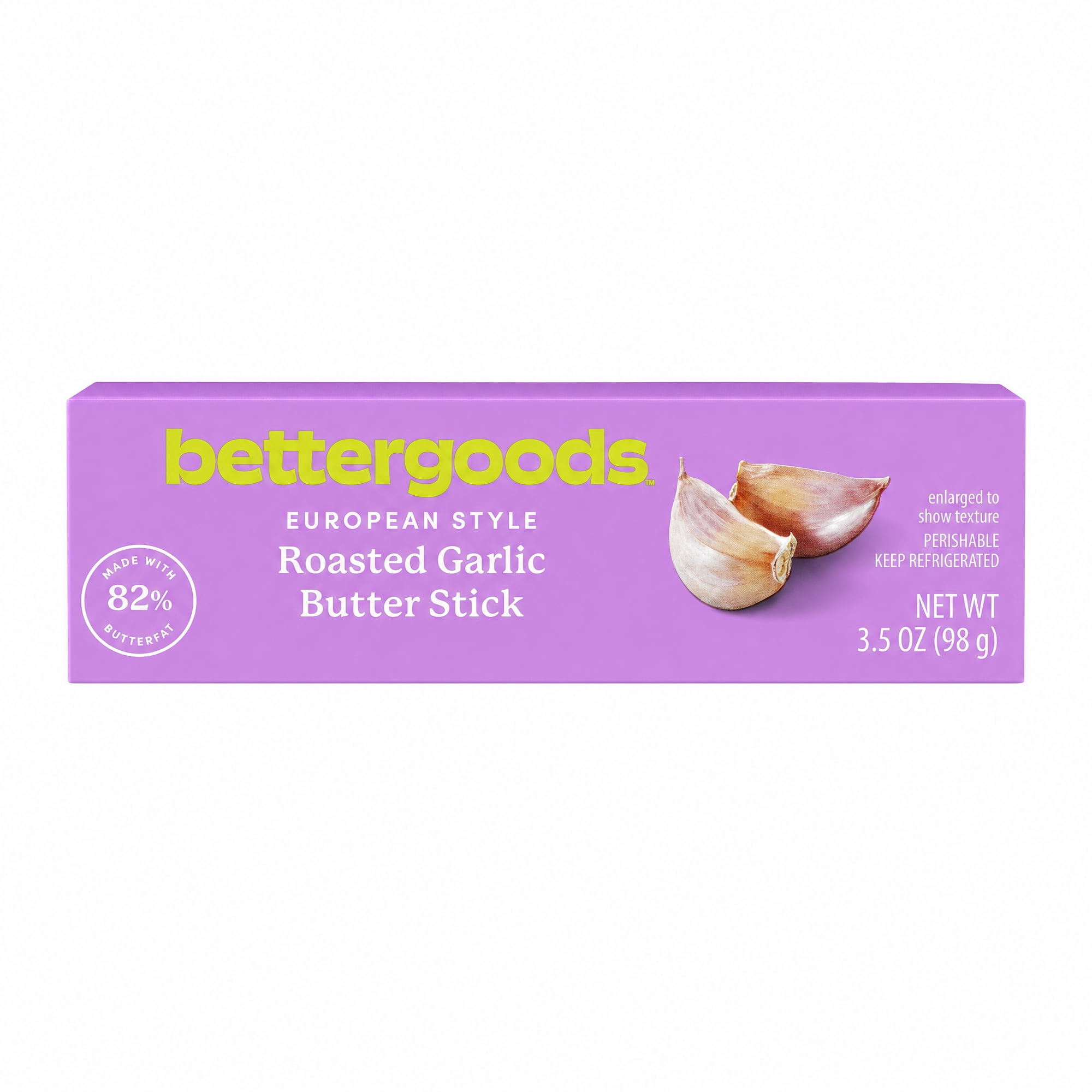 bettergoods Roasted Garlic European-Style Butter Stick, Refrigerated, 3.5 oz