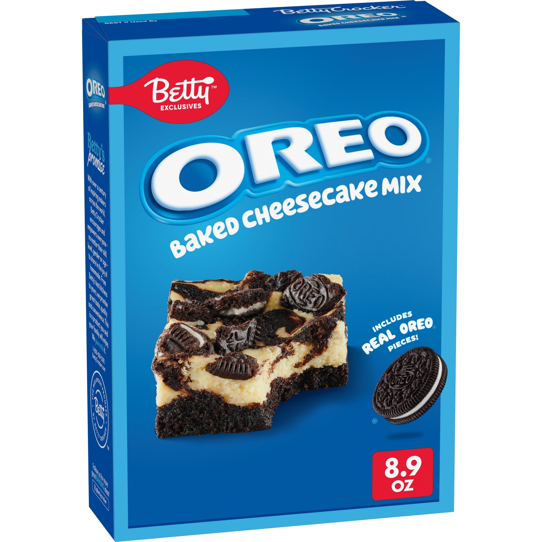 Betty Exclusives OREO Baked Cheesecake Mix, Includes Real OREO Cookie Pieces, 8.9 oz