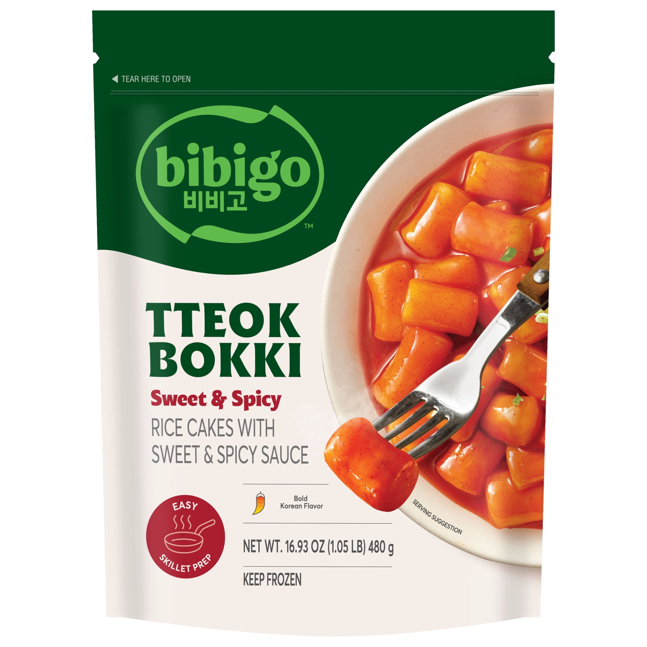 bibigo Sweet & Spicy Tteok Bokki, 16.93 oz