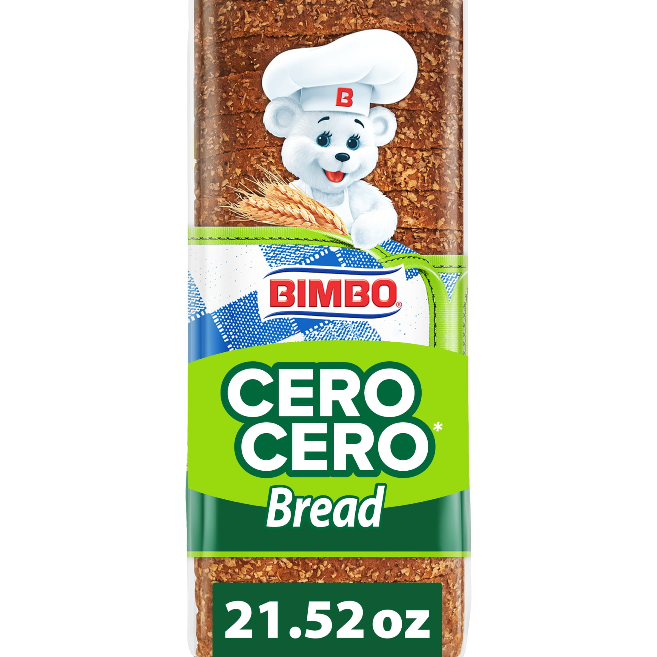 Bimbo Cero Cero Wheat Bran Bread, 21.52 oz