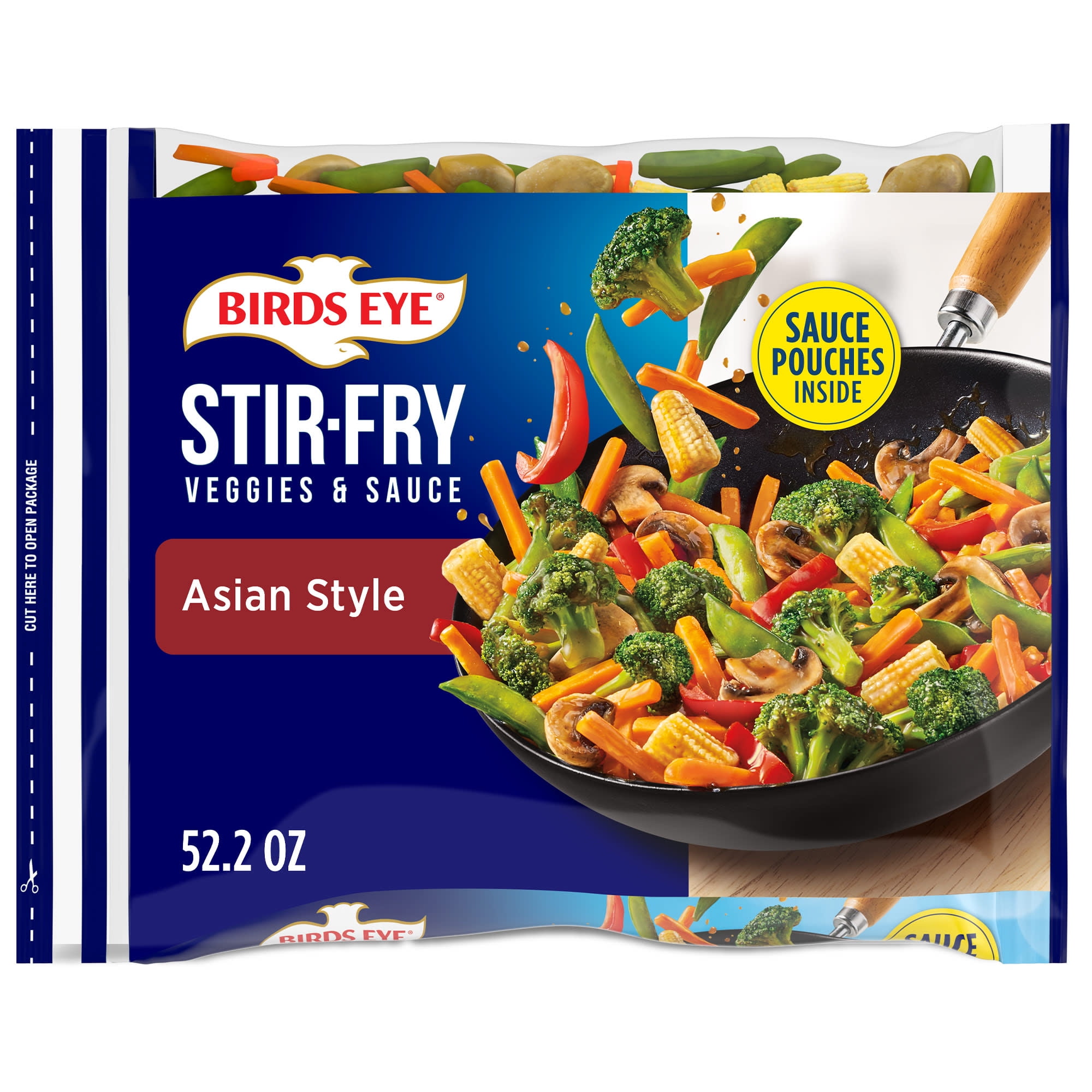 Birds Eye Asian Style Stir Fry Vegetables, 3g of Fiber per Serving, Frozen Vegetables, 52.2 oz. Bag