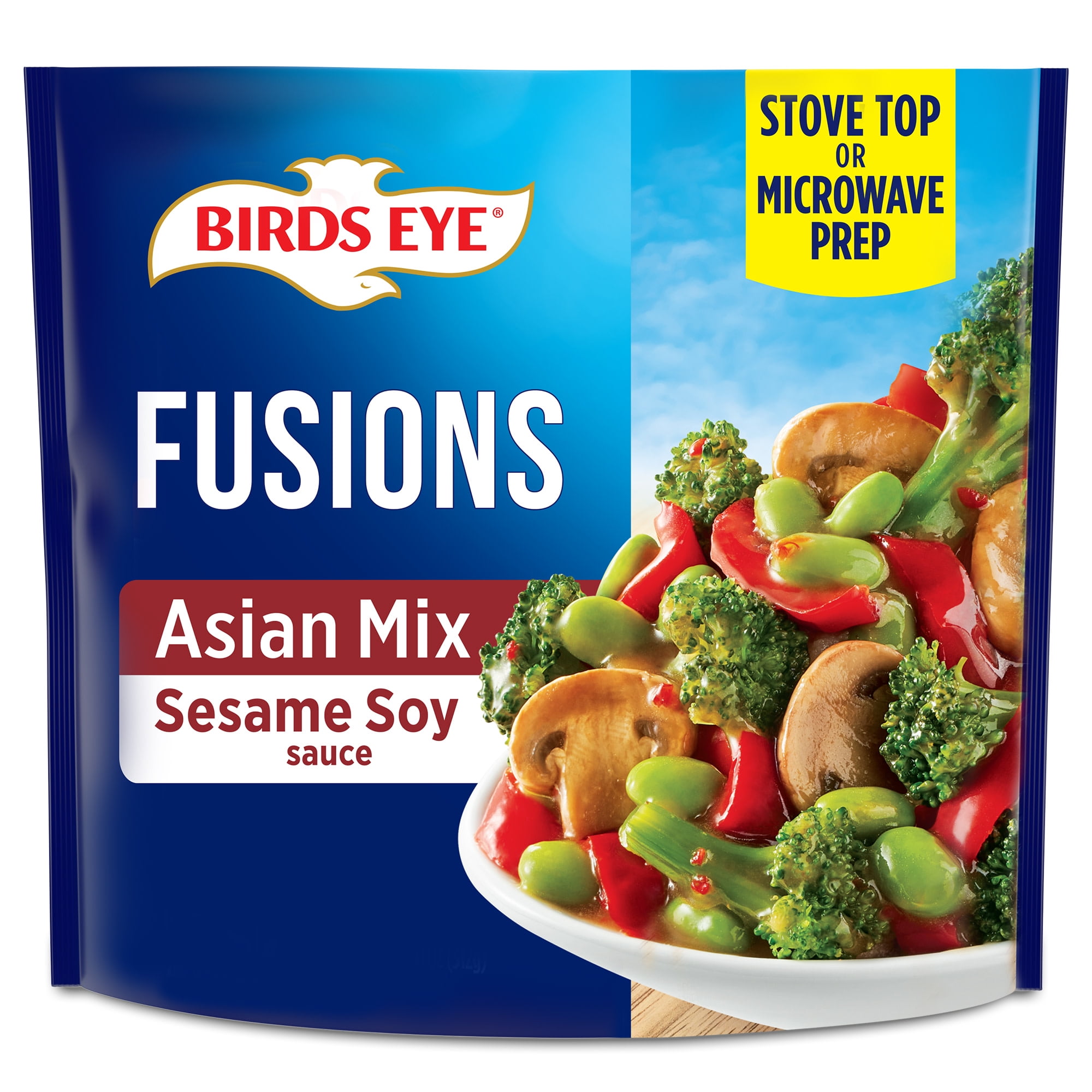 Birds Eye Fusions Asian Mix Sesame Soy Sauce, Frozen Side, 11 oz. Bag