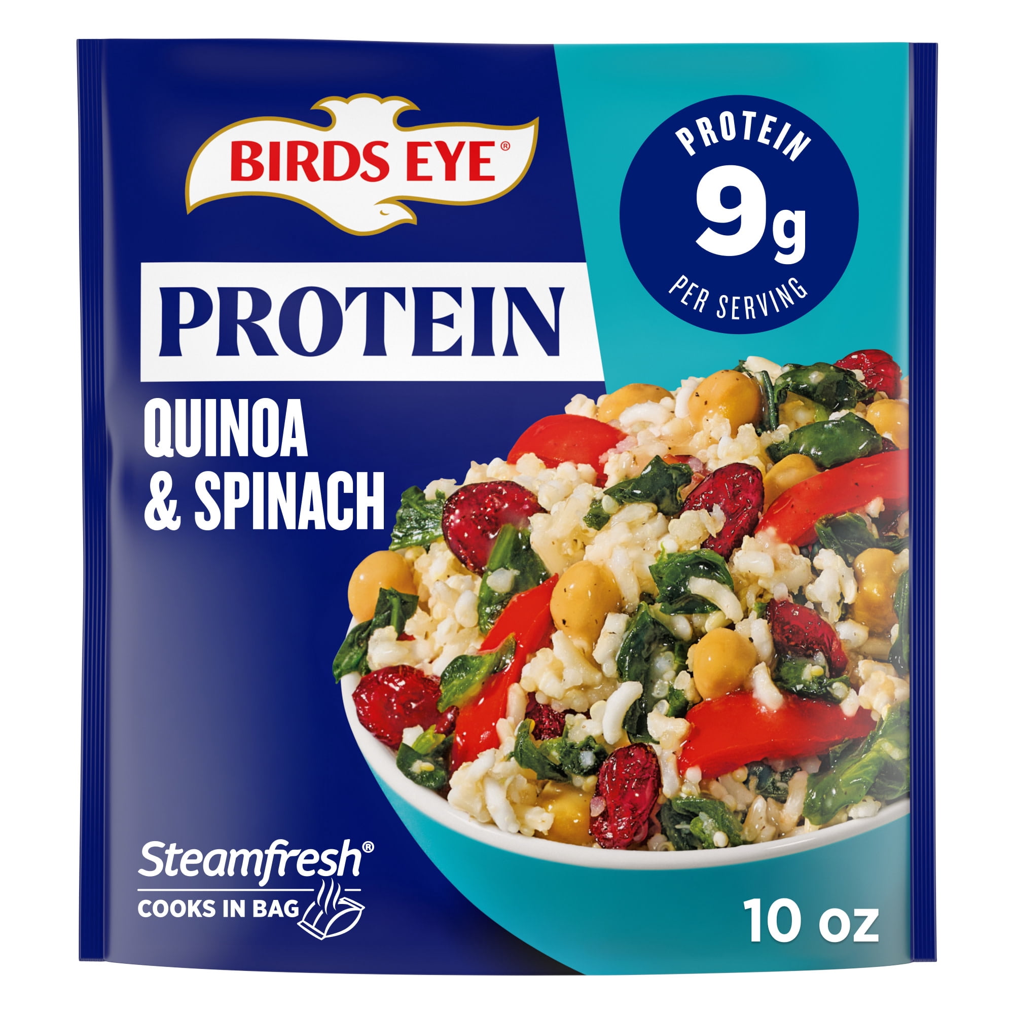 Birds Eye Protein Quinoa & Spinach, 9g of Protein, Frozen Side, 10 oz.