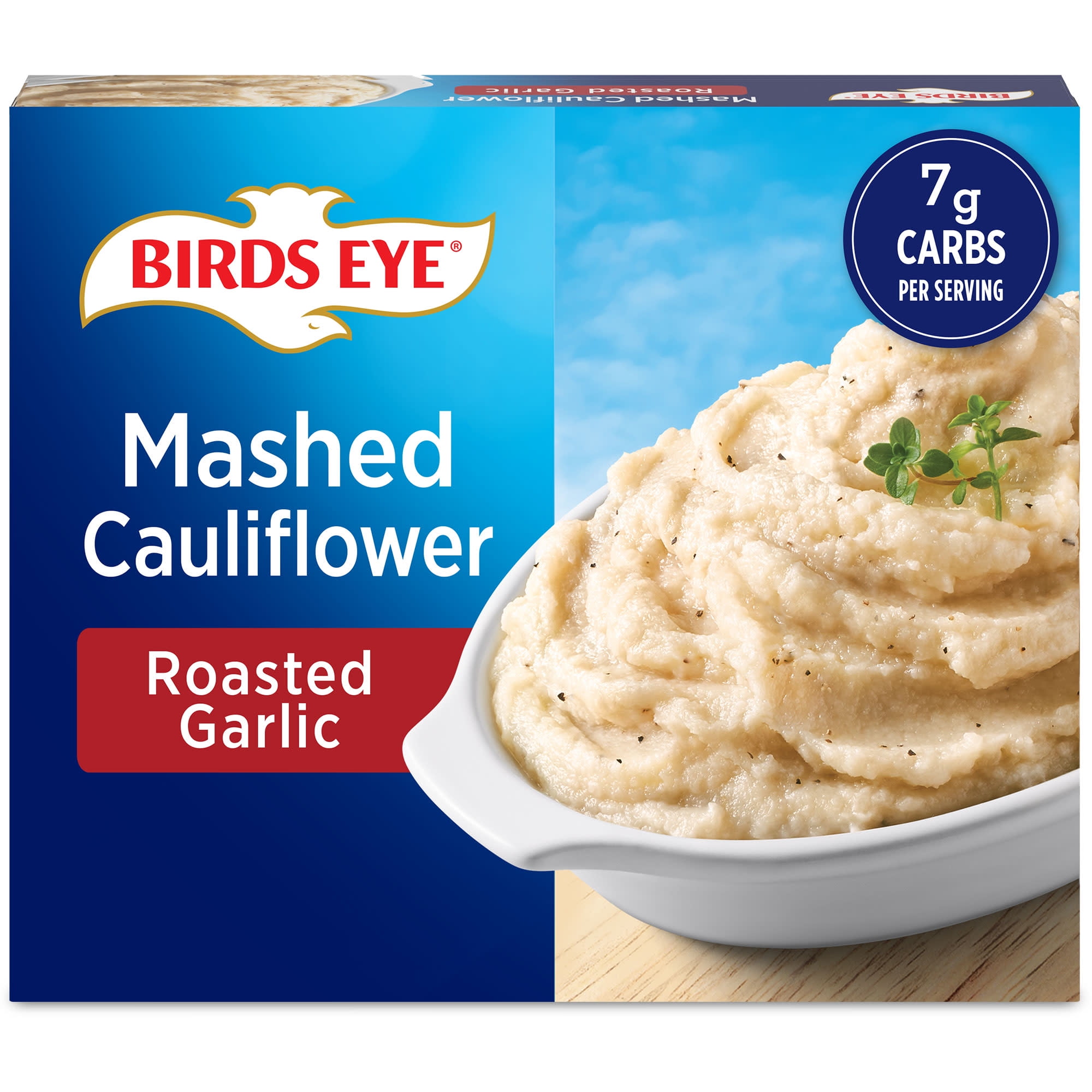 Birds Eye Roasted Garlic Mashed Cauliflower, Frozen Vegetables, 12 oz. Box