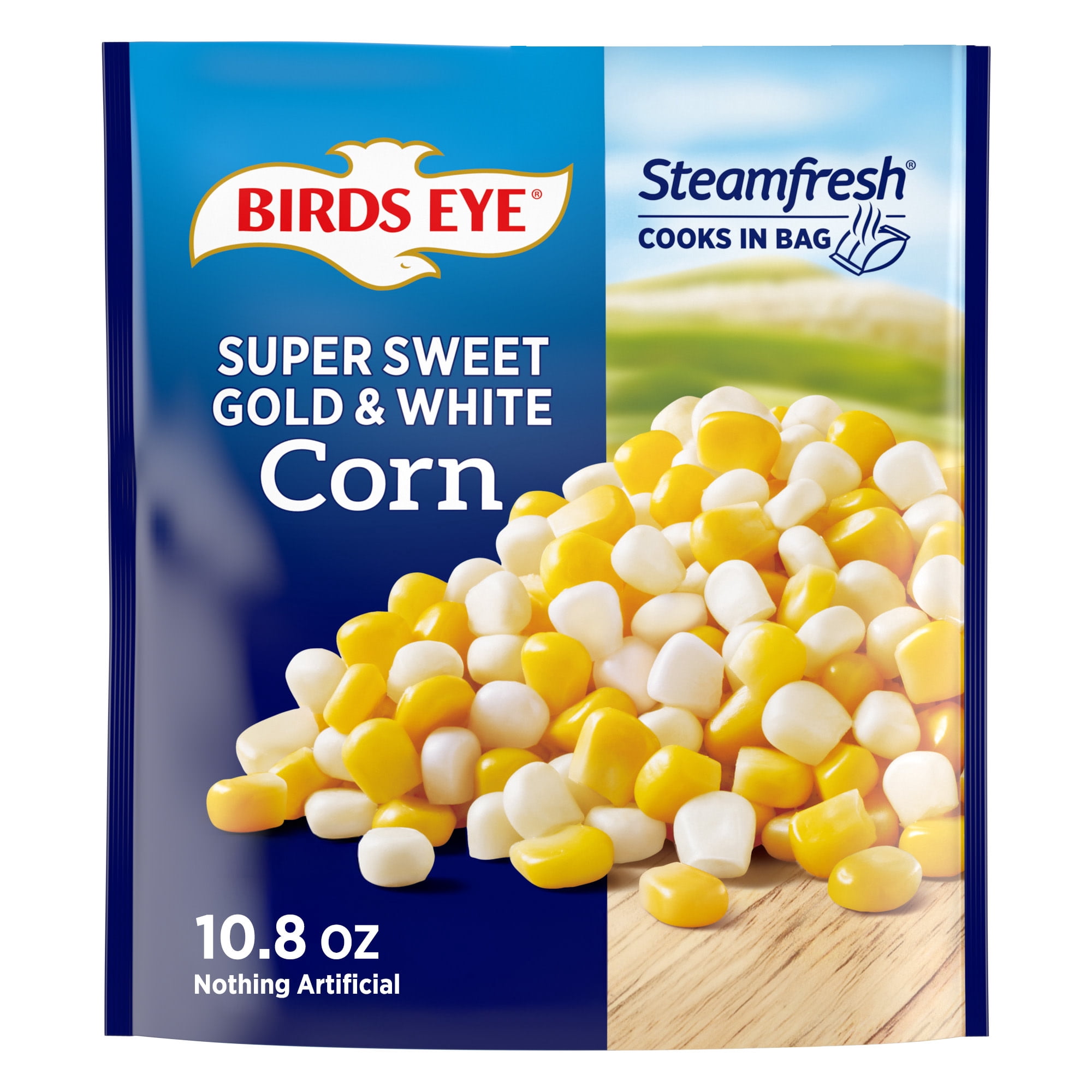 Birds Eye Steamfresh Gold and White Corn, Frozen Vegetables, 10.8 oz. Bag