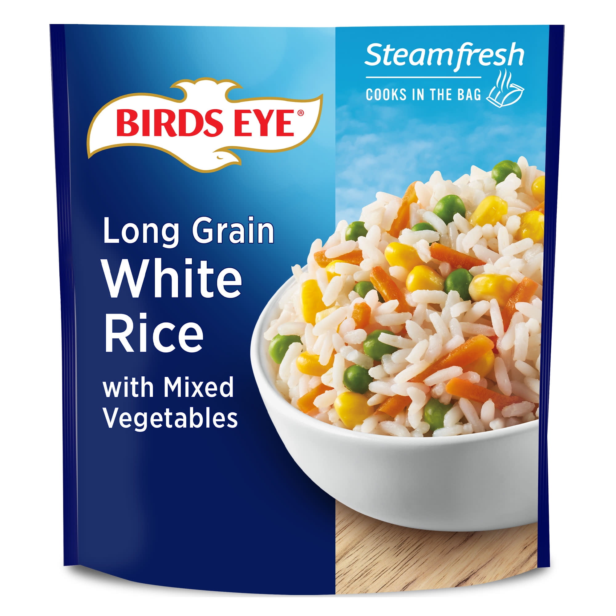 Birds Eye Steamfresh Long Grain White Rice with Mixed Vegetables, Frozen Side, 10 oz. Bag