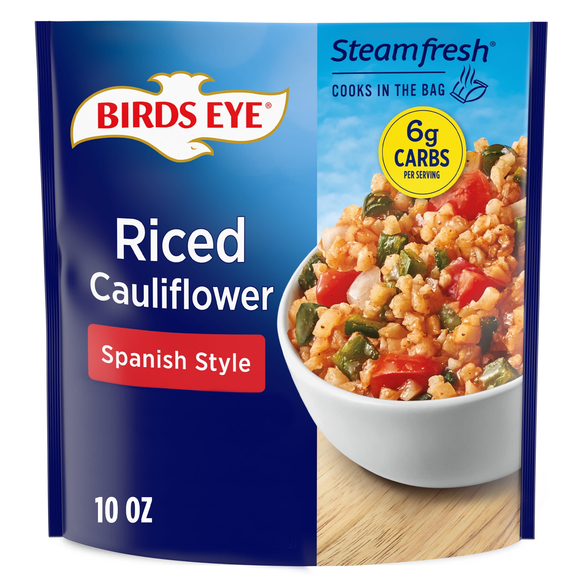 Birds Eye Steamfresh Riced Cauliflower Spanish Style, Frozen Side, 10 oz. Bag