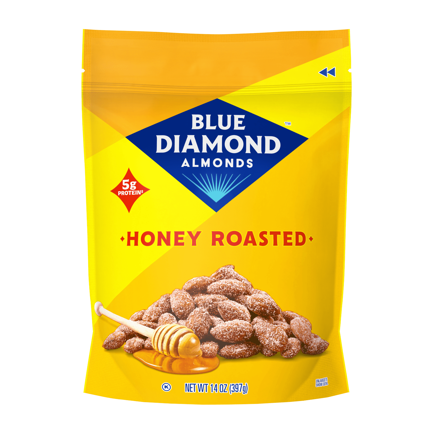 Blue Diamond Almonds, Classic and Sweet Honey Roasted Flavored Snack Nuts for Snacking, Lunches, Holiday, On-The-Go, Kids and Adults, 14oz Bag