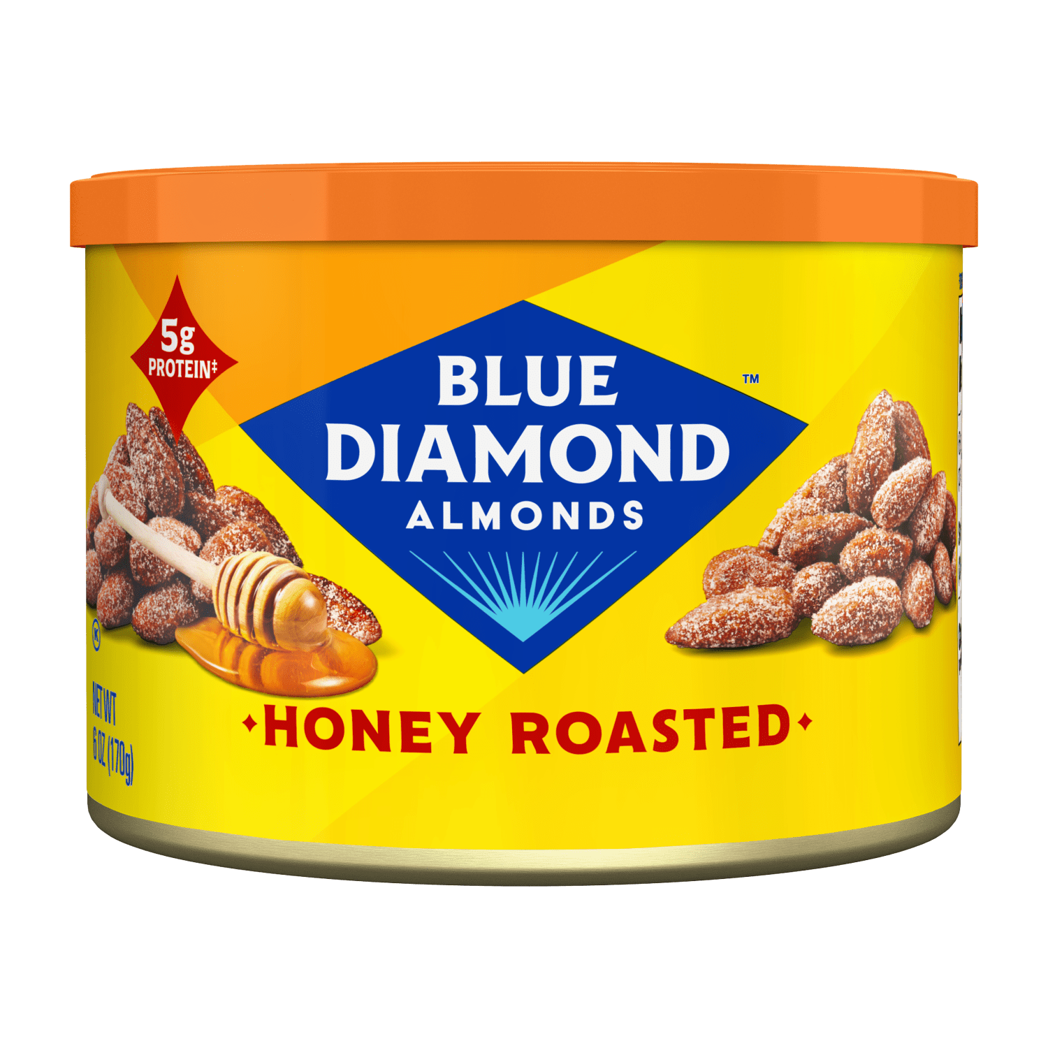 Blue Diamond Honey Roasted Almonds 6 oz. Canister
