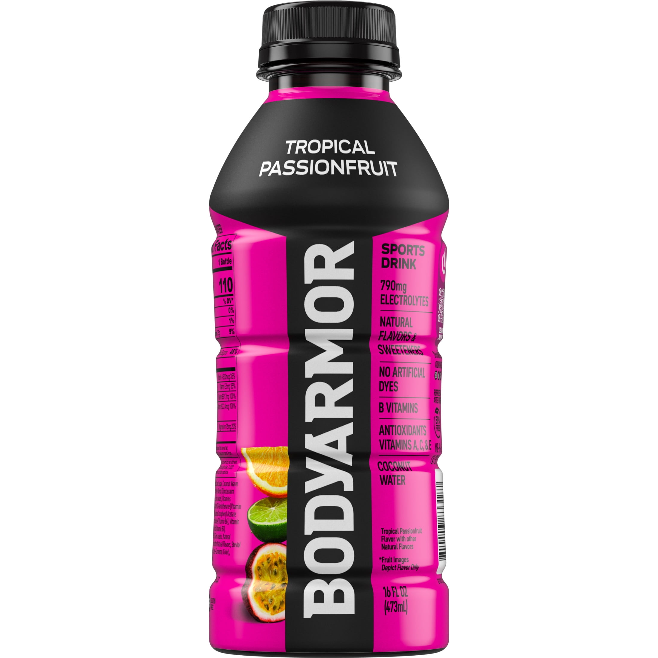 BODYARMOR Tropical Passionfruit Sports Drink Bottle, 16 fl oz