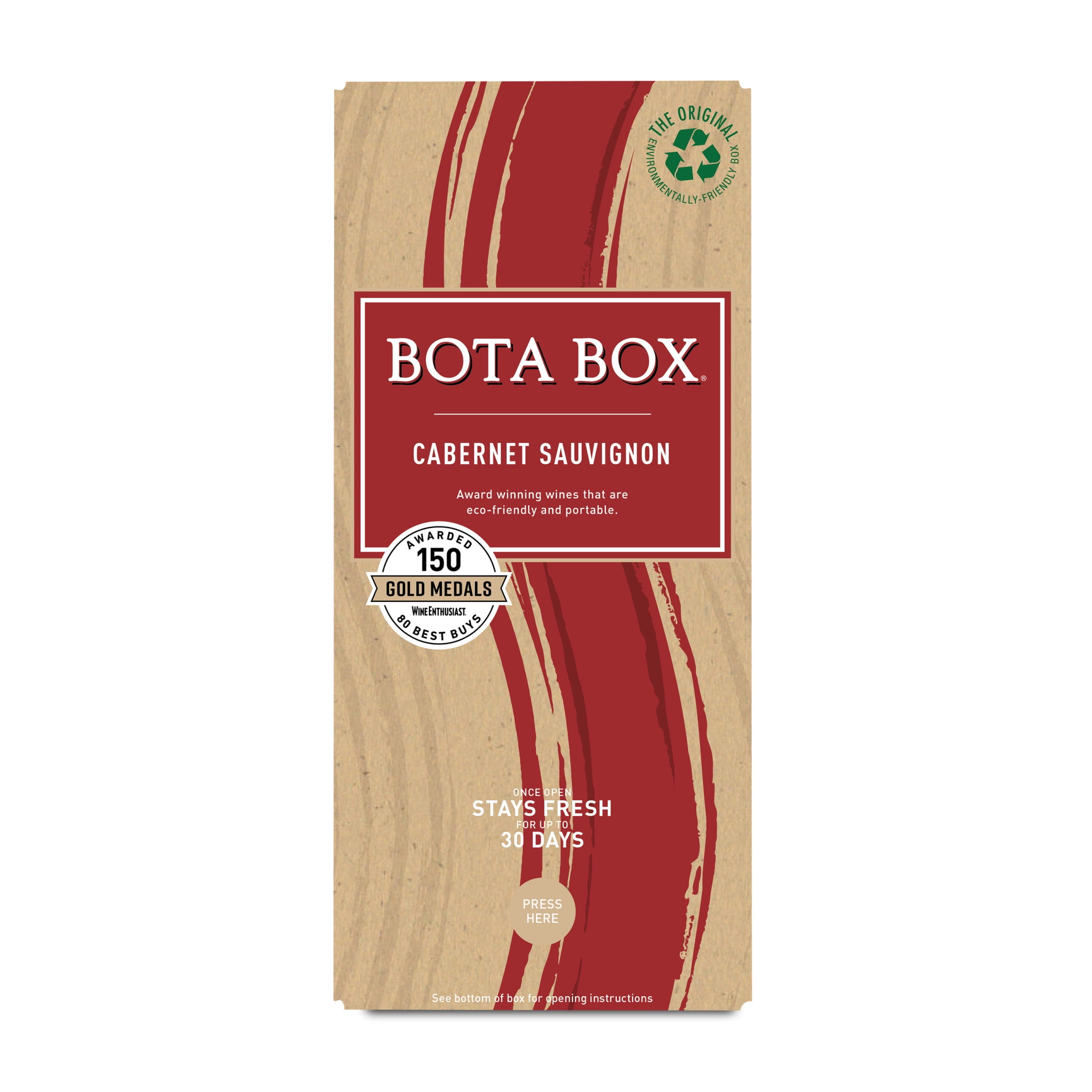 Bota Box Cabernet Sauvignon Red Wine, 3L (Equals 4 x 750mL Glass Bottles) 13% ABV