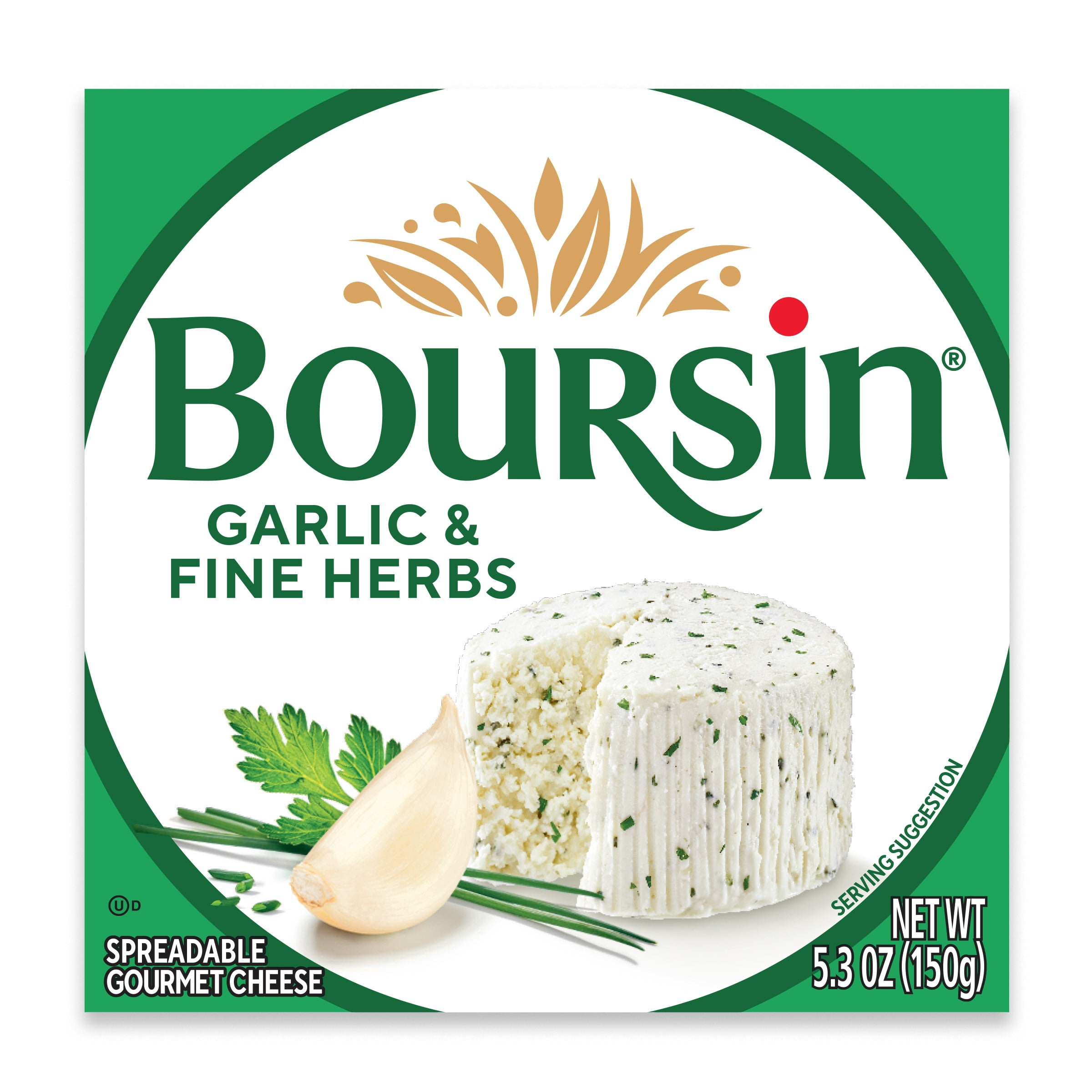 Boursin Garlic & Fine Herbs Spreadable Cheese 5.3 oz Refrigerated