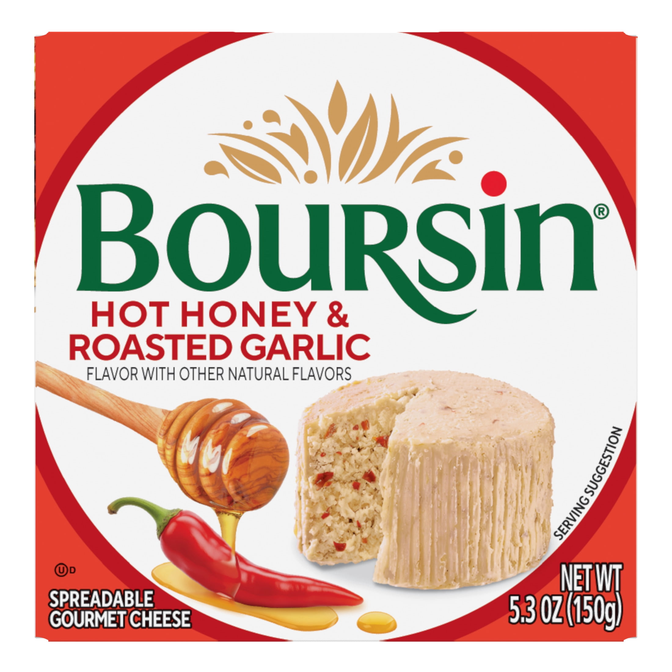 Boursin Hot Honey & Roasted Garlic Gourmet Spreadable Cheese 5.3oz