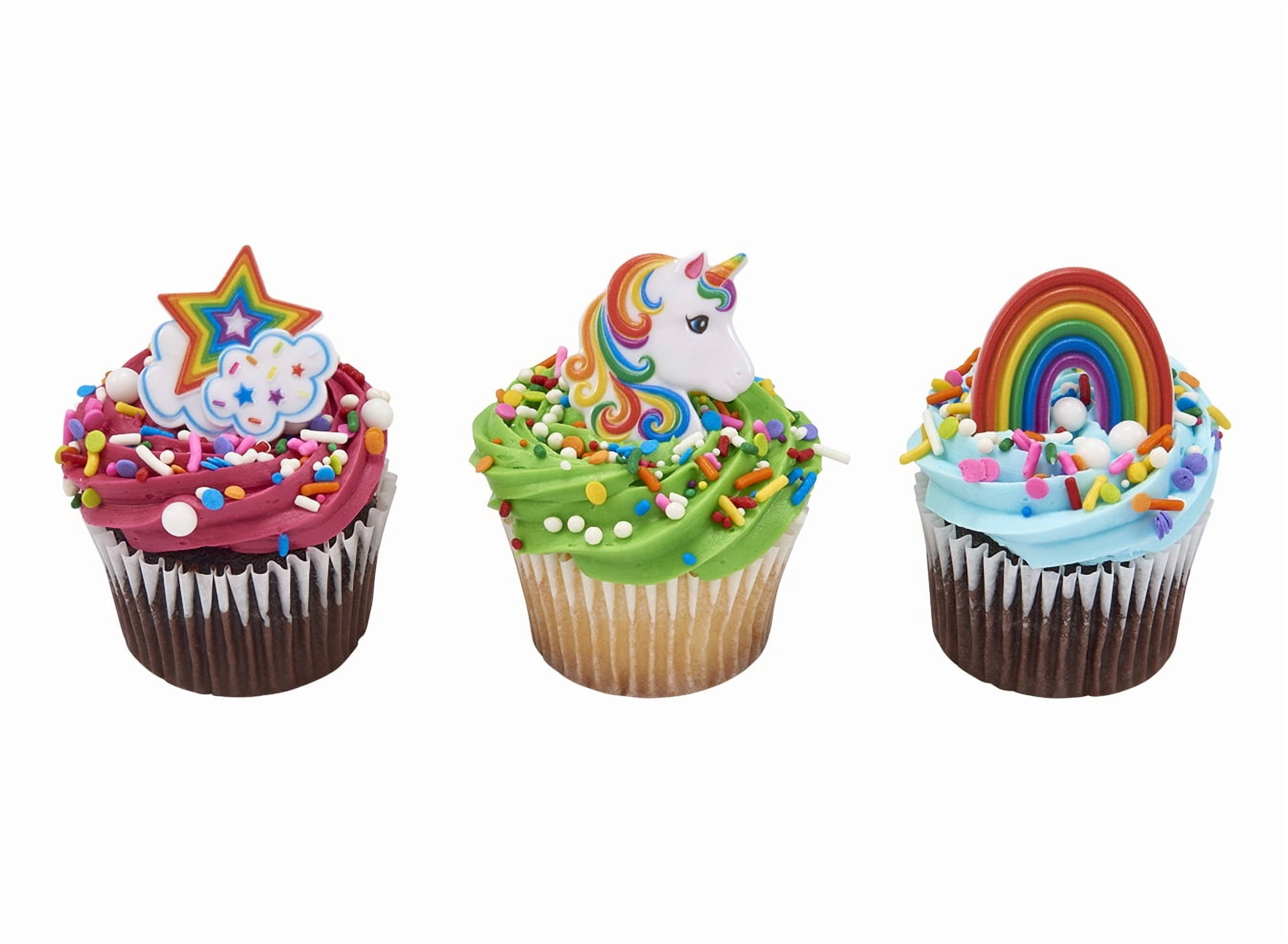 Bright Unicorn Cupcakes
